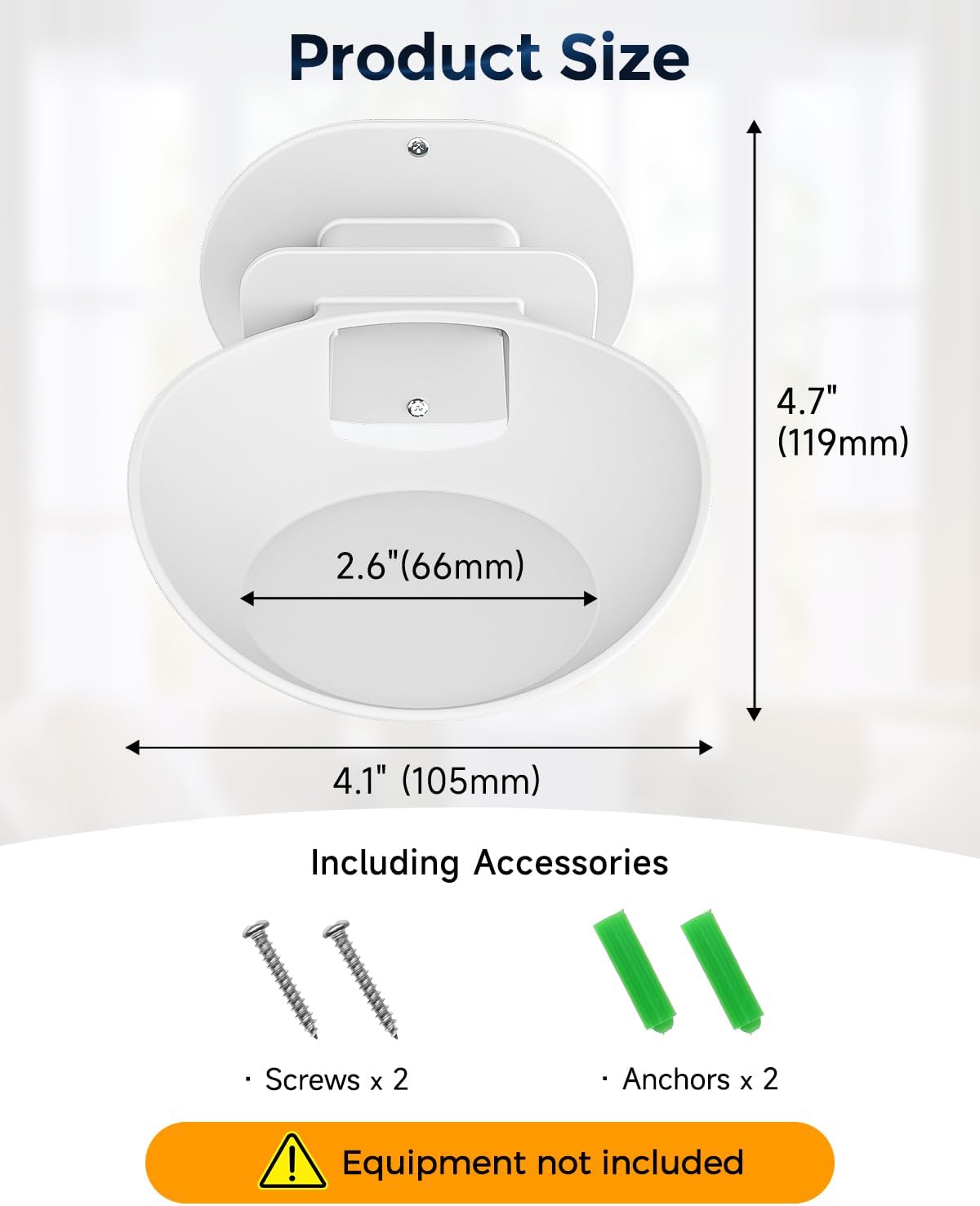 SOPORTE DE PARED PARA PARLANTES CUHIOY COMPATIBLE CON ECHO DOT 4TA Y 5TA GENERACIÓN BLANCO - 5