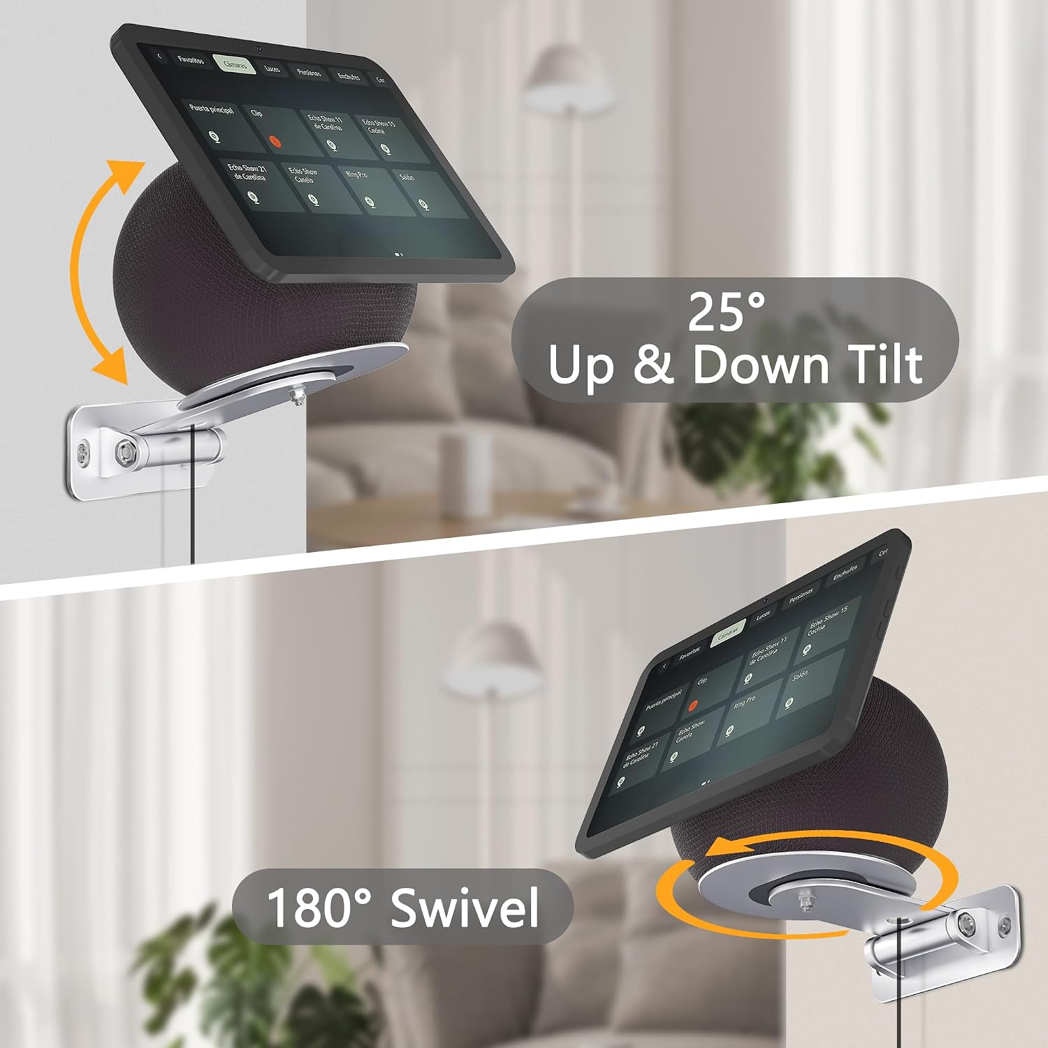 SOPORTE DE PARED PARA PARLANTES LAIVLI COMPATIBLE CON ECHO SHOW 8 Y ECHO SHOW 11 2025 - 2