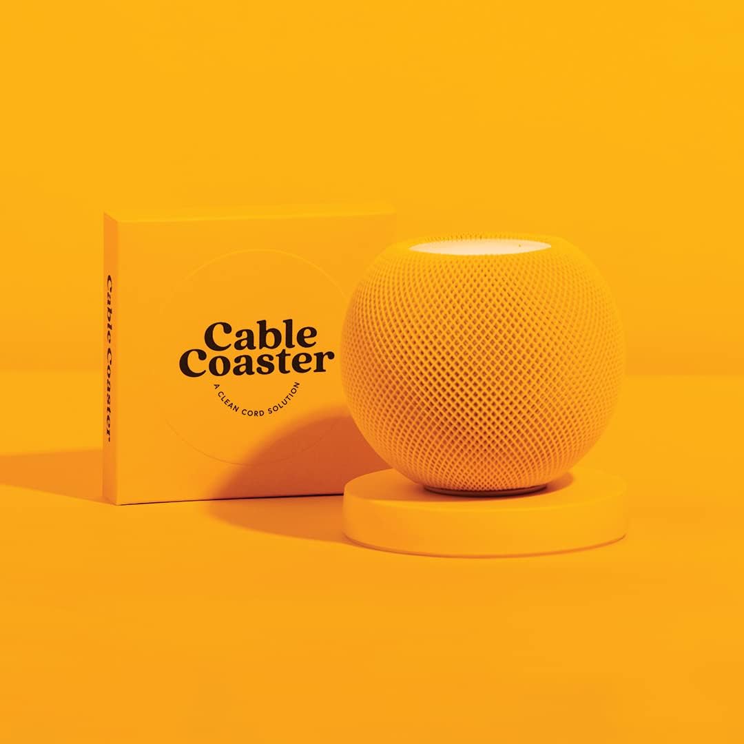 ORGANIZADOR DE CABLES CABLECOASTER PARA APPLE HOMEPOD MINI Y OTROS DISPOSITIVOS ELECTRÓNICOS AMARILLO - 2