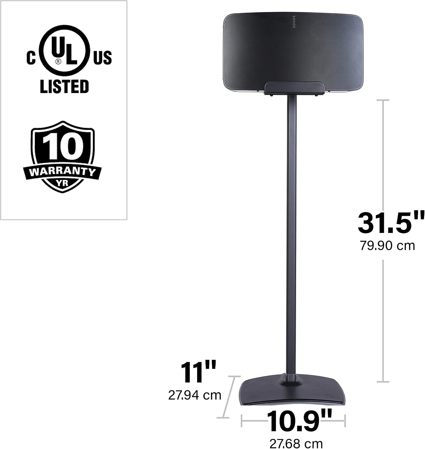 SOPORTE PARA PARLANTES SANUS OSS52 PARA SONOS FIVE Y PLAY:5 NEGRO - 5