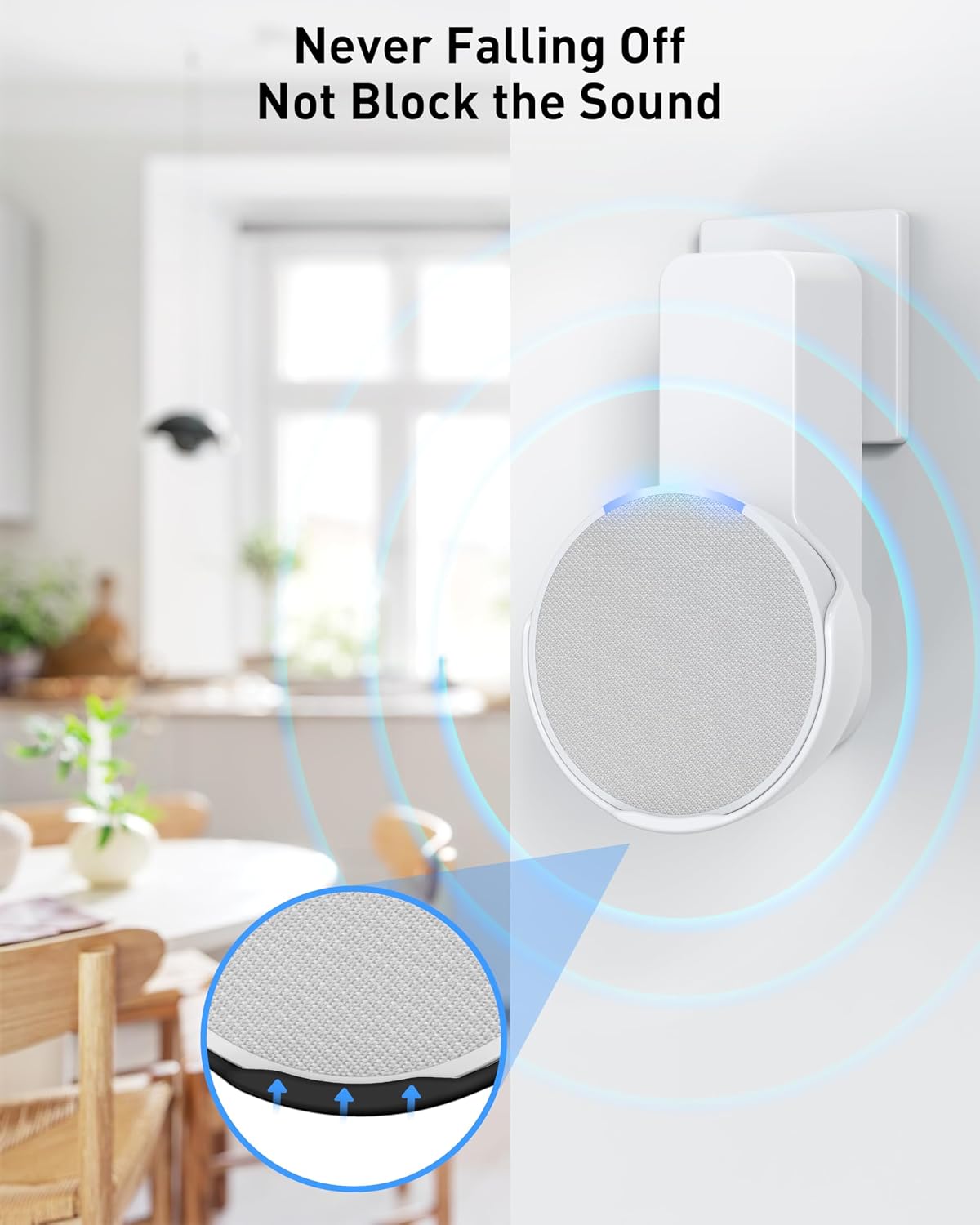 SOPORTE DE PARED PARA PARLANTE MAXONAR ECHO POP BLANCO - 3