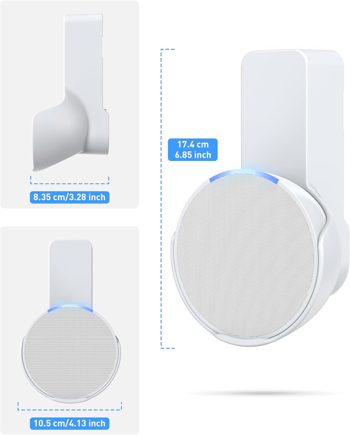 SOPORTE DE PARED PARA PARLANTE MAXONAR ECHO POP BLANCO - 4