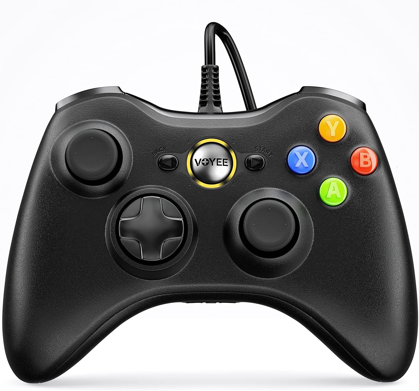 CONTROL CON CABLE PARA PC Y XBOX 360 VOYEE COMPATIBLE CON WINDOWS 10/8/7 - 1