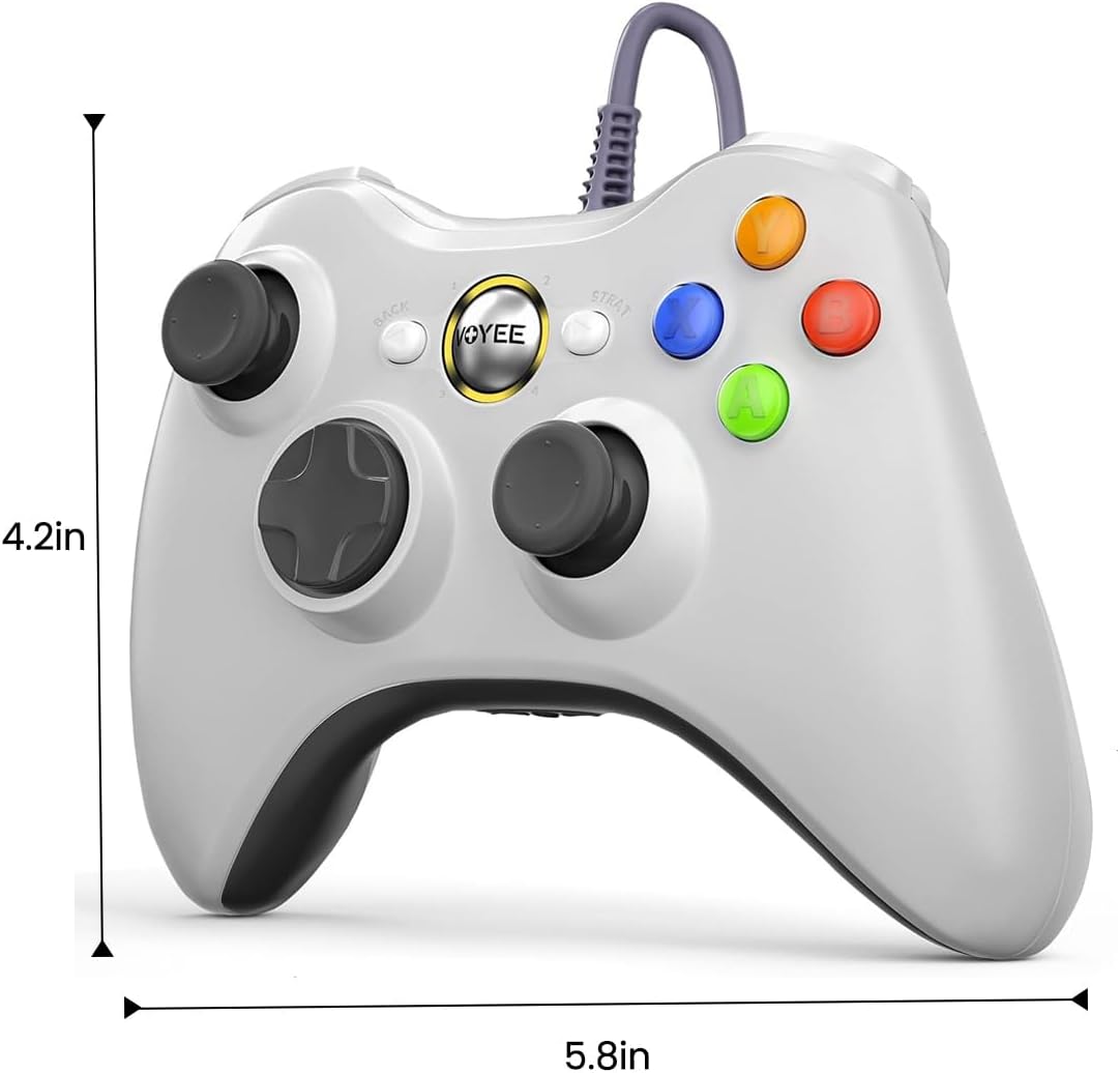CONTROL PARA PC VOYEE CON CABLE COMPATIBLE CON XBOX 360 Y WINDOWS 10/8/7 - 2