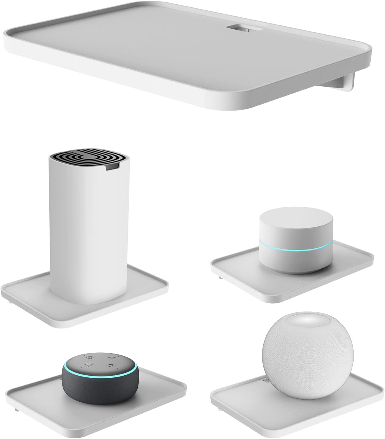 SOPORTE DE PARED UNIVERSAL PARA ROUTER GOOGLE WIFI BLANCO - 1