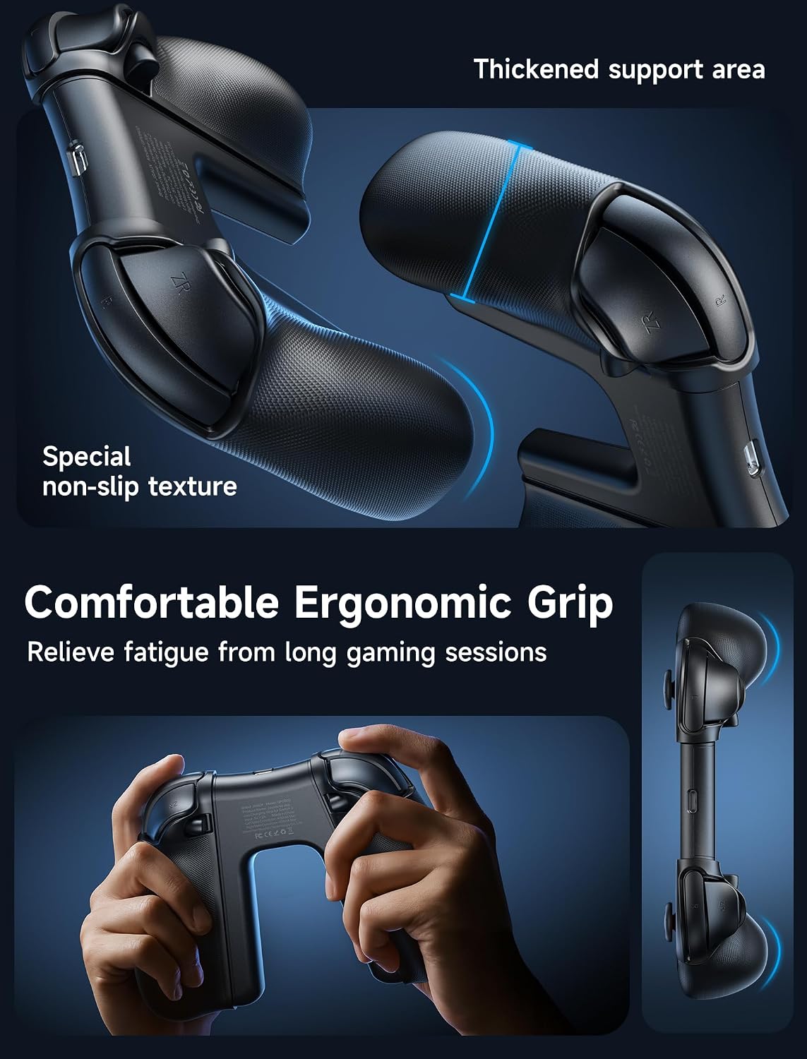 GRIP ERGONÓMICO CON CARGA PARA JOYPADS SWITCH 2 JSAUX - 4