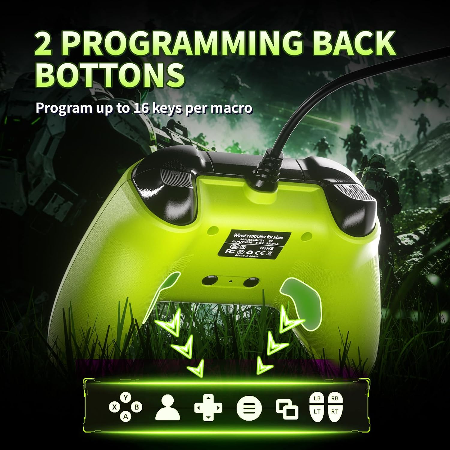 CONTROL CON CABLE PARA XBOX ONE Y XBOX SERIES X/S YUYIU - 4