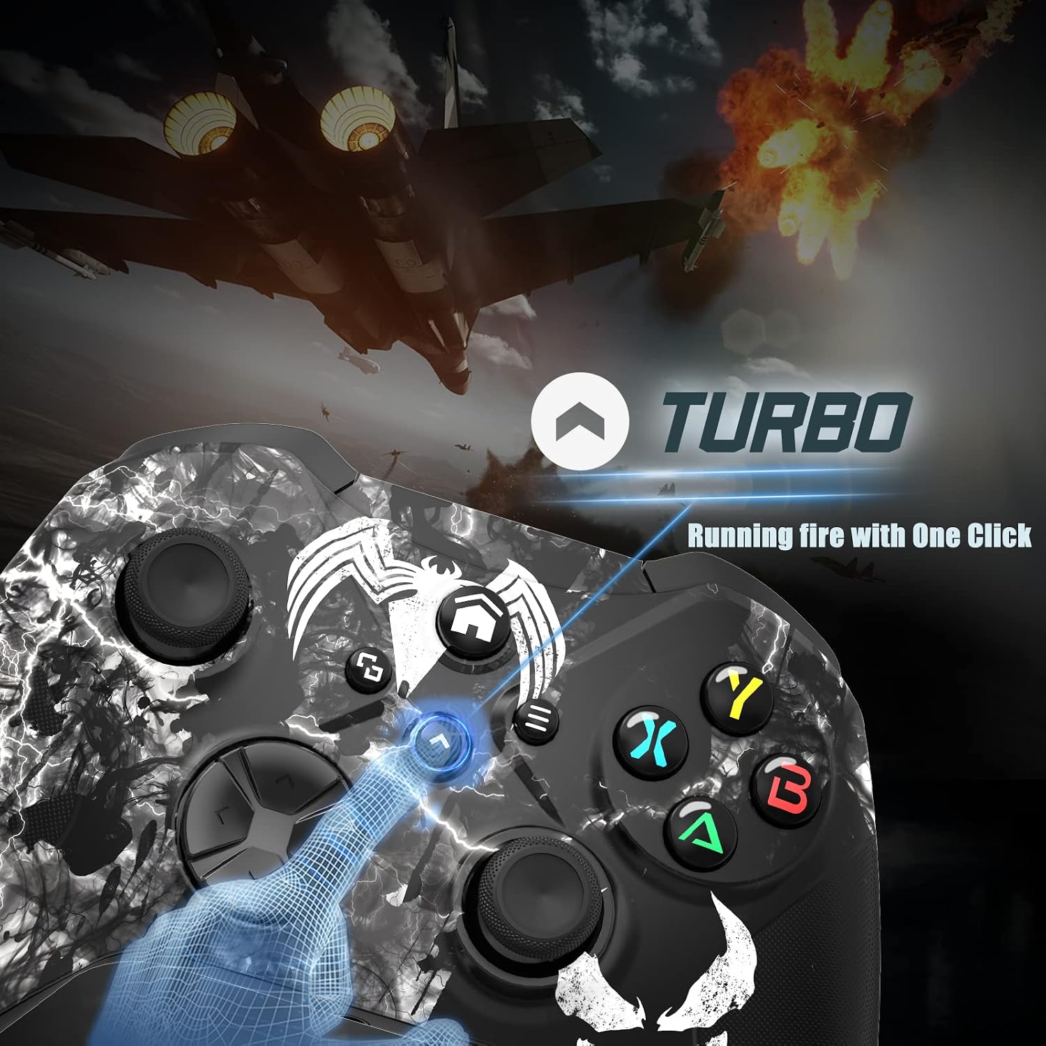 CONTROL INALÁMBRICO GAMROMBO PARA XBOX ONE Y SERIES X/S CON FUNCIÓN TURBO/MACRO Y CONECTOR DE 3.5MM - 4