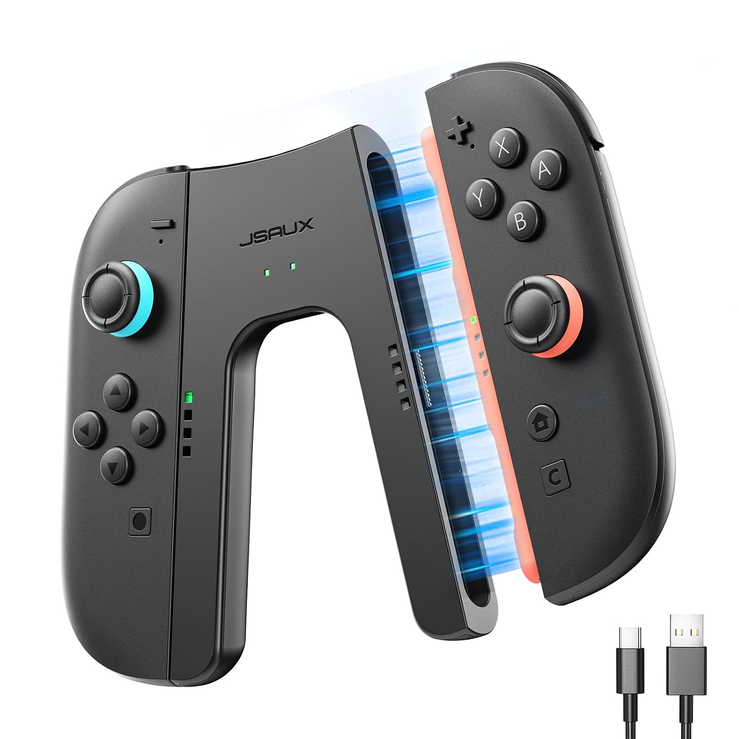 GRIP CON CARGA MAGNÉTICA PARA JOYPADS SWITCH 2 JSAUX - 1
