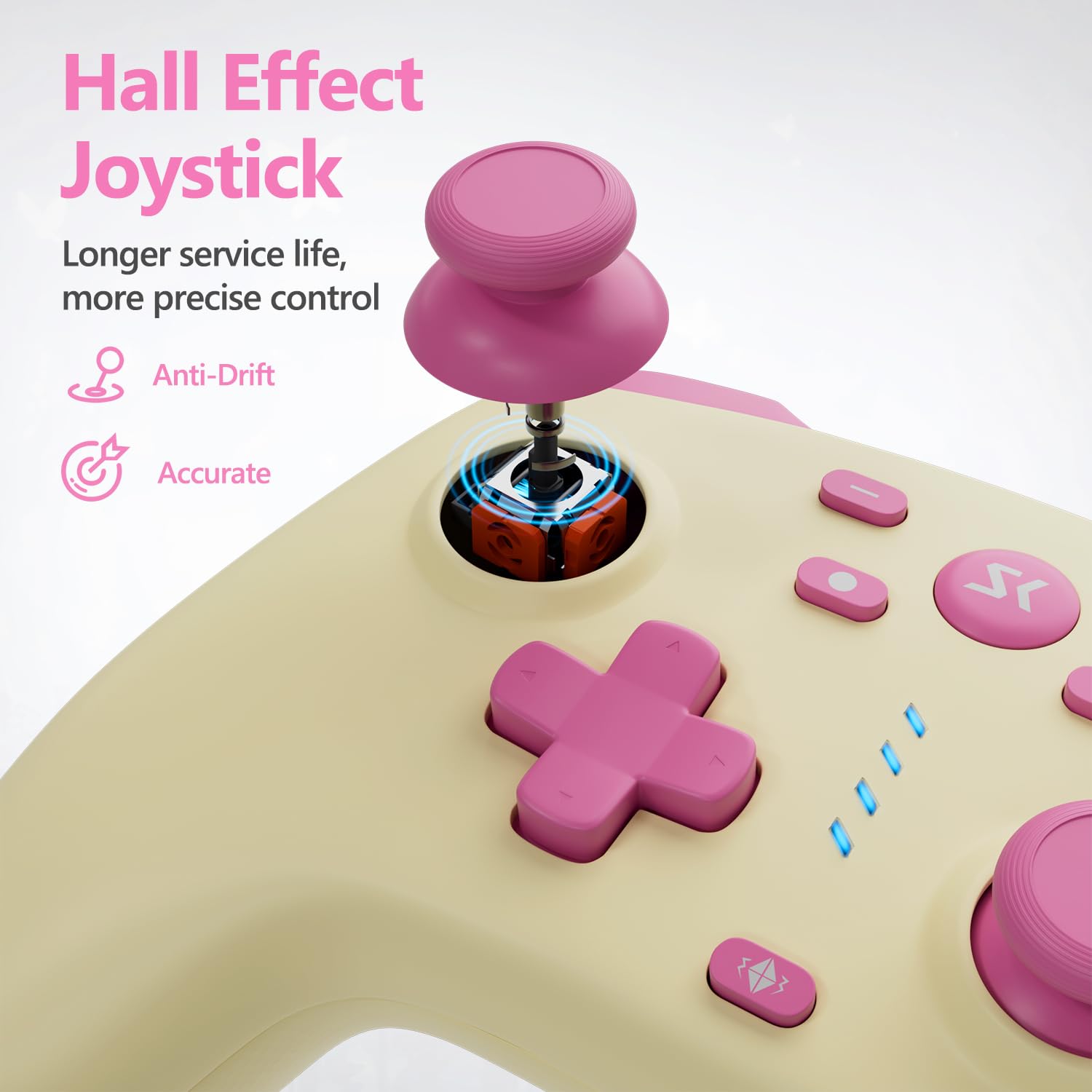 CONTROL INALÁMBRICO CHENGDAO PARA SWITCH/SWITCH LITE/OLED/SWITCH 2 CON GATILLOS Y JOYSTICKS HALL EFFECT, FUNCIÓN TURBO Y 2 - 3