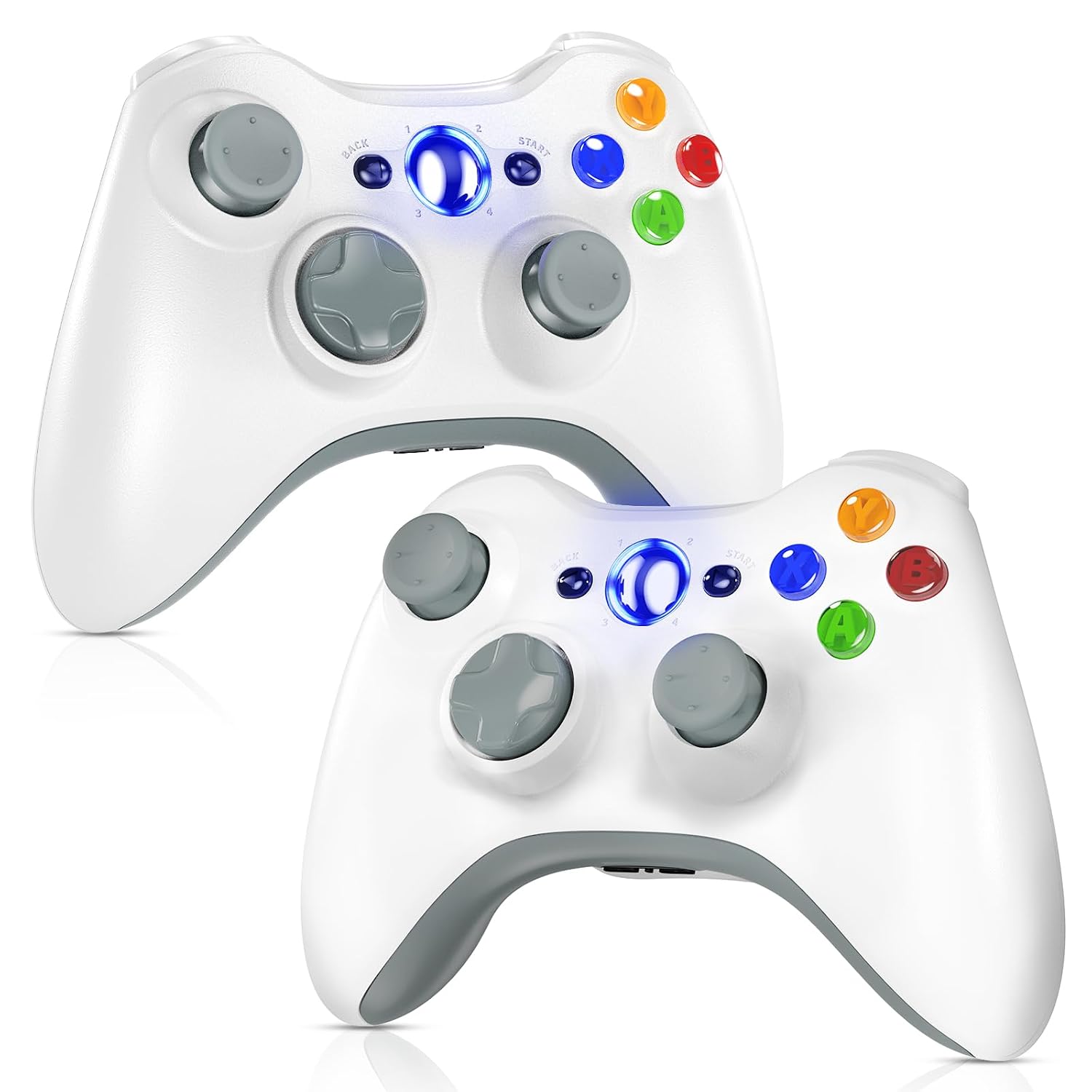 MANDO INALÁMBRICO GAMROMBO PARA XBOX 360 2 UNIDADES BLANCO - 1