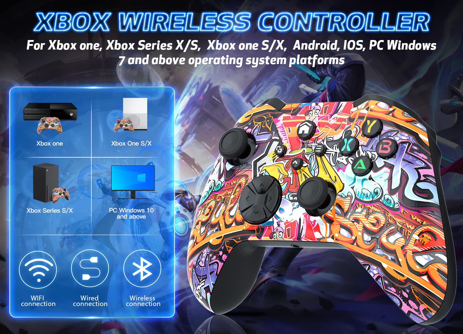 MANDO INALÁMBRICO DINOSOO PARA XBOX ONE Y XBOX SERIES X|S CON VIBRACIÓN DUAL Y CONECTOR DE AUDIO - 5
