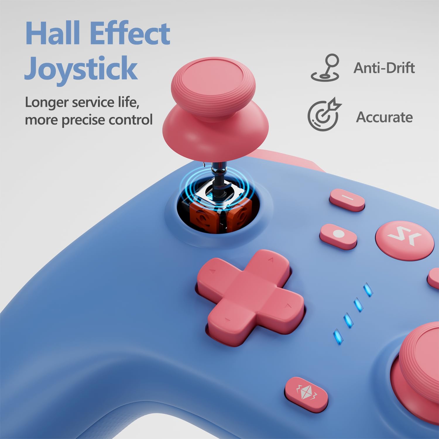 CONTROL INALÁMBRICO PARA SWITCH CHENGDAO SWITCH 2 PRO AZUL - 2