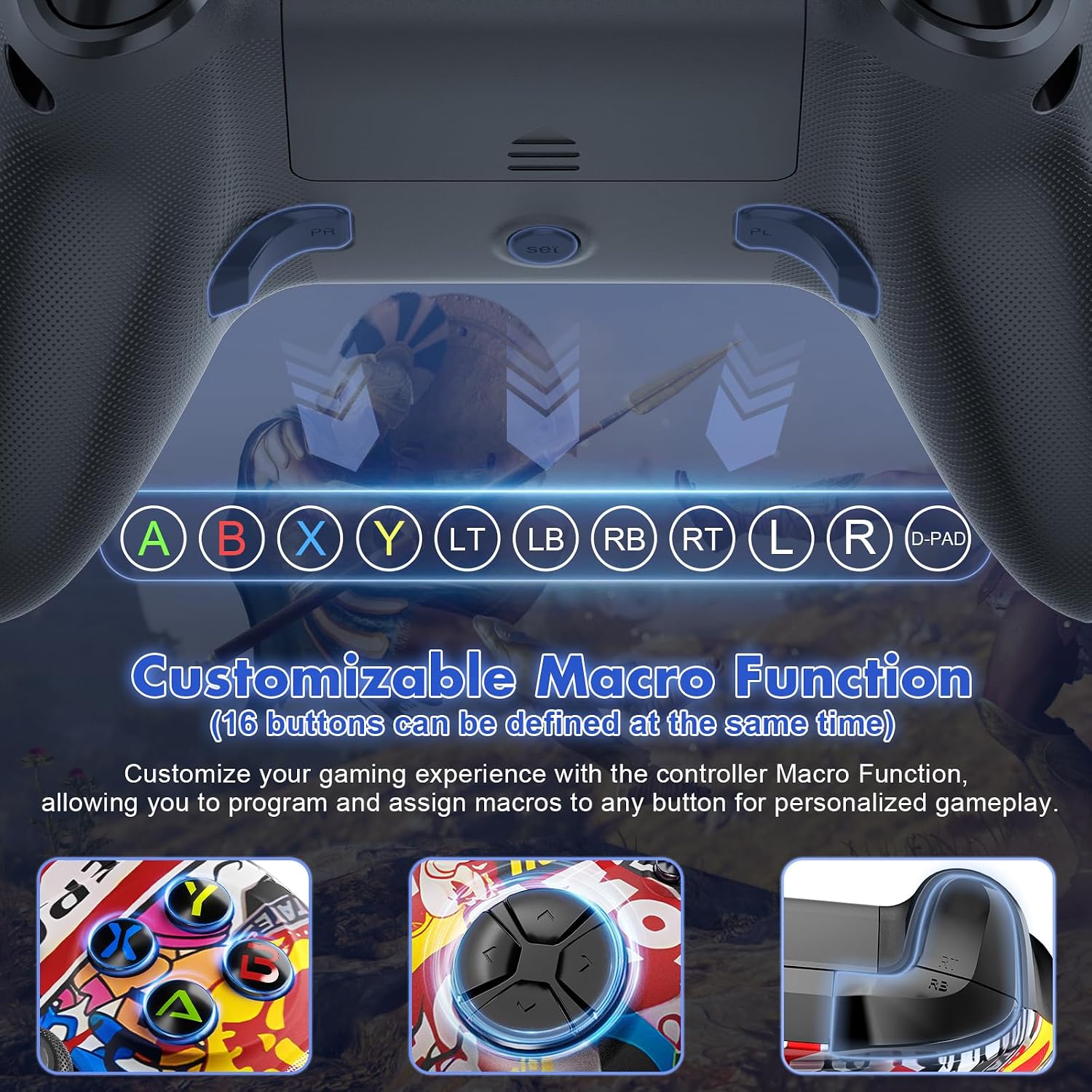 MANDO INALÁMBRICO DINOSOO STREET FIRE PARA XBOX ONE Y SERIES X|S CON VIBRACIÓN DUAL Y JACK DE AUDIO - 4