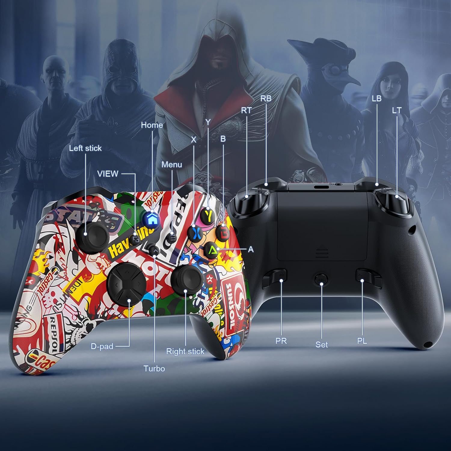 MANDO INALÁMBRICO DINOSOO STREET FIRE PARA XBOX ONE Y SERIES X|S CON VIBRACIÓN DUAL Y JACK DE AUDIO - 5