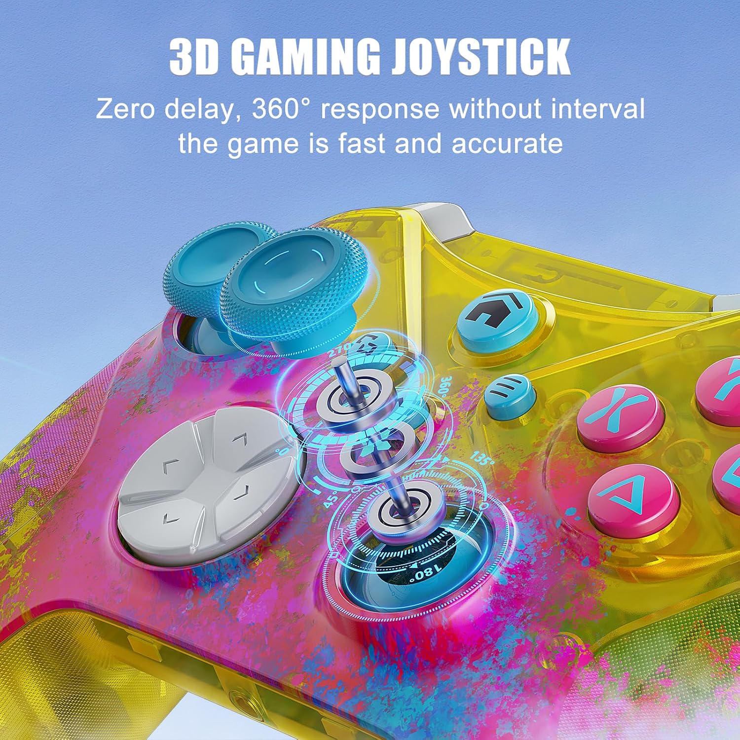 CONTROL INALÁMBRICO PARA JUEGOS DINOSOO PARA XBOX ONE Y SERIES X|S CON VIBRACIÓN DUAL Y JACK DE AUDIO 3.5MM COLOR ROSADO - 3