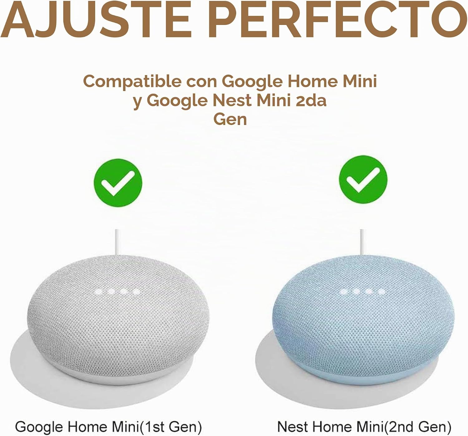 SOPORTE DE PARED PARA GOOGLE HOME MINI Y GOOGLE NEST MINI AMORTEK CON GESTIÓN DE CABLES - 4