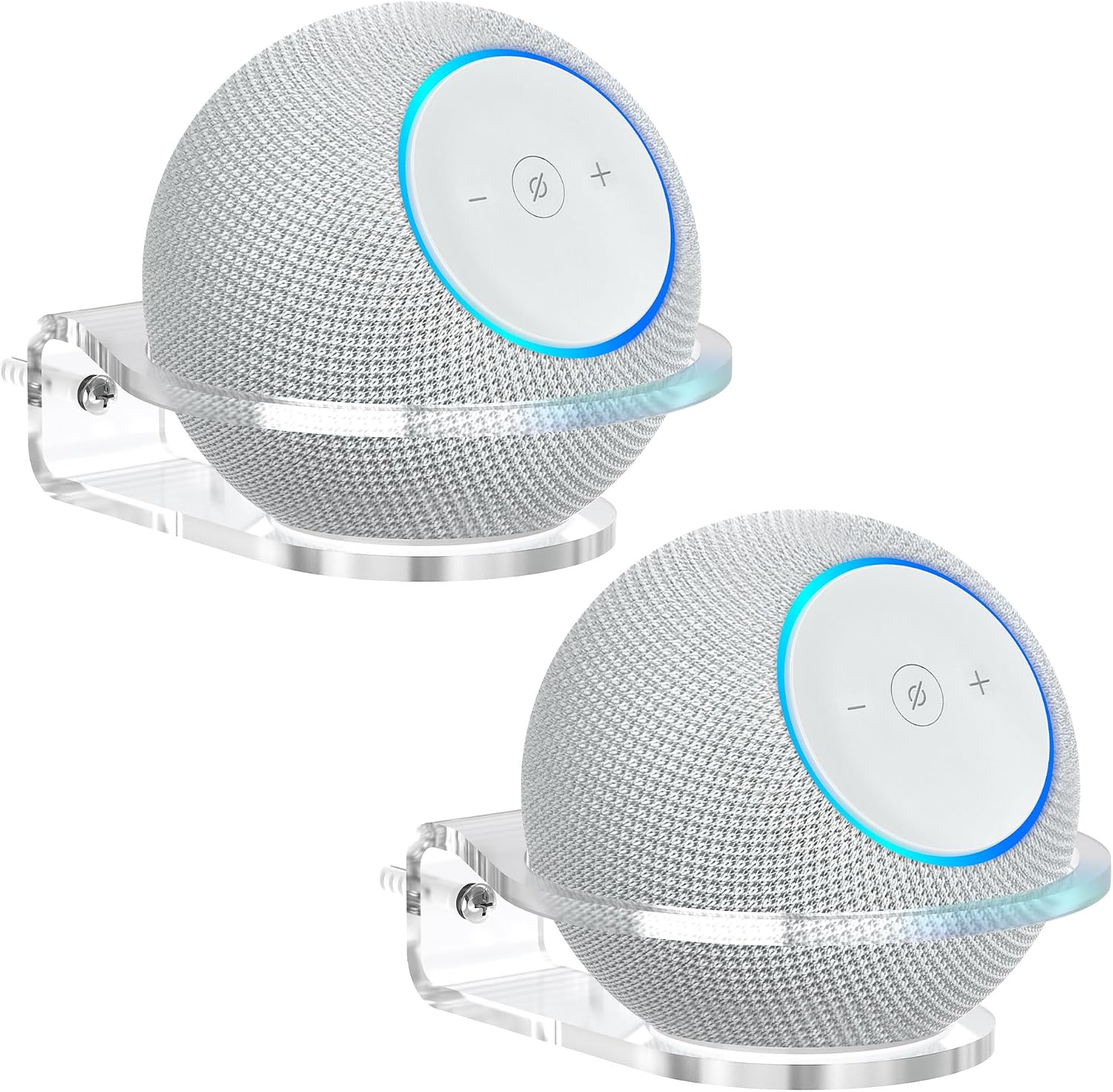 SOPORTE DE PARED PARA PARLANTES PLUSACC PARA DOT MAX, DOT 5 Y HOMEPOD MINI, PACK 2 - 1