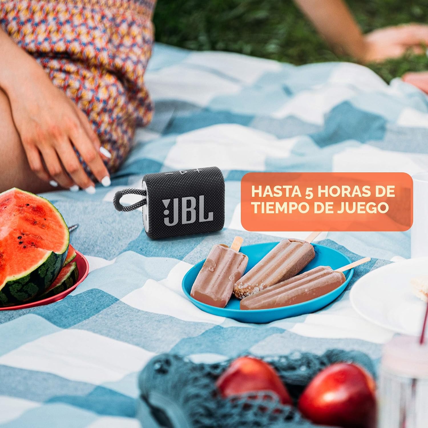 PARLANTE PORTÁTIL JBL GO 3 BLUETOOTH ROSA - 4