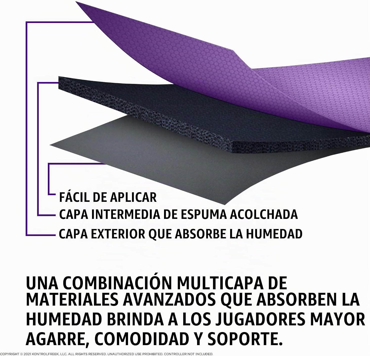 ACCESORIO KONTROLFREEK PERFORMANCE GRIPS PARA CONTROL PLAYSTATION 5 GALAXY MORADO - 4