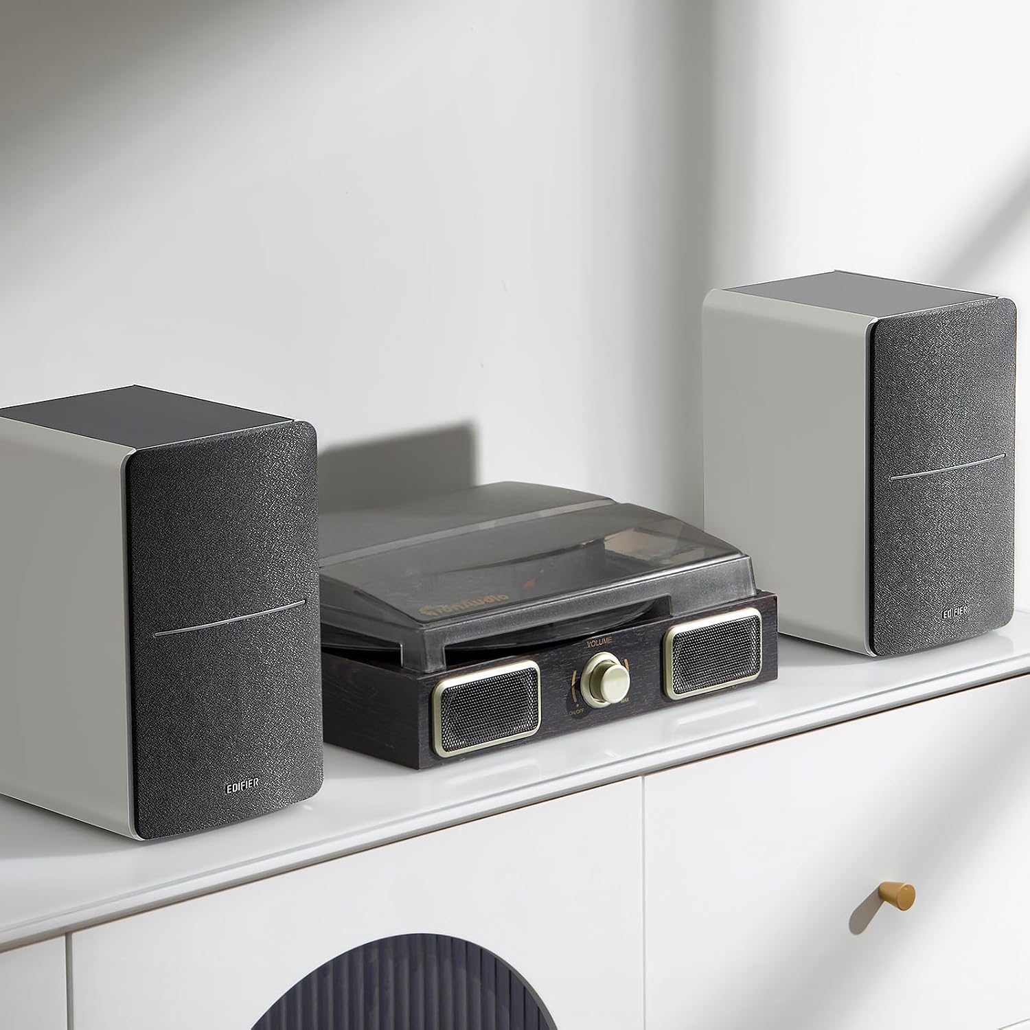 PARLANTES EDIFIER R1280DB BLUETOOTH 42W RMS MADERA BLANCA - 5