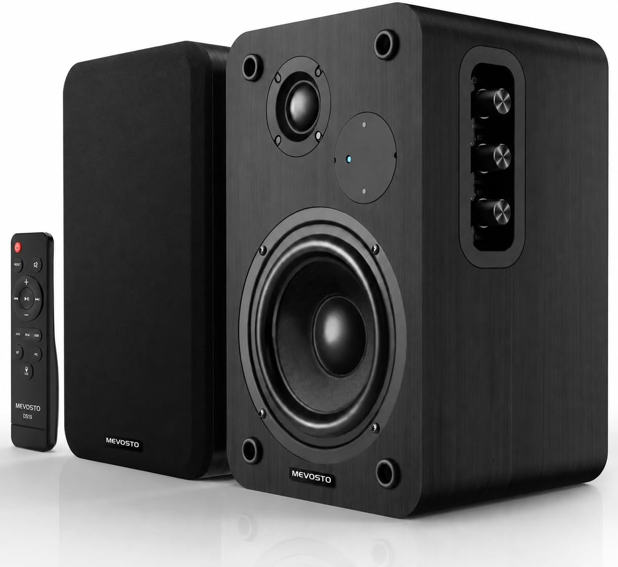 PARLANTES DE ESTANTERÍA MEVOSTO DS19 5 PULGADAS CON CABLE PARA PC Y TV - 1