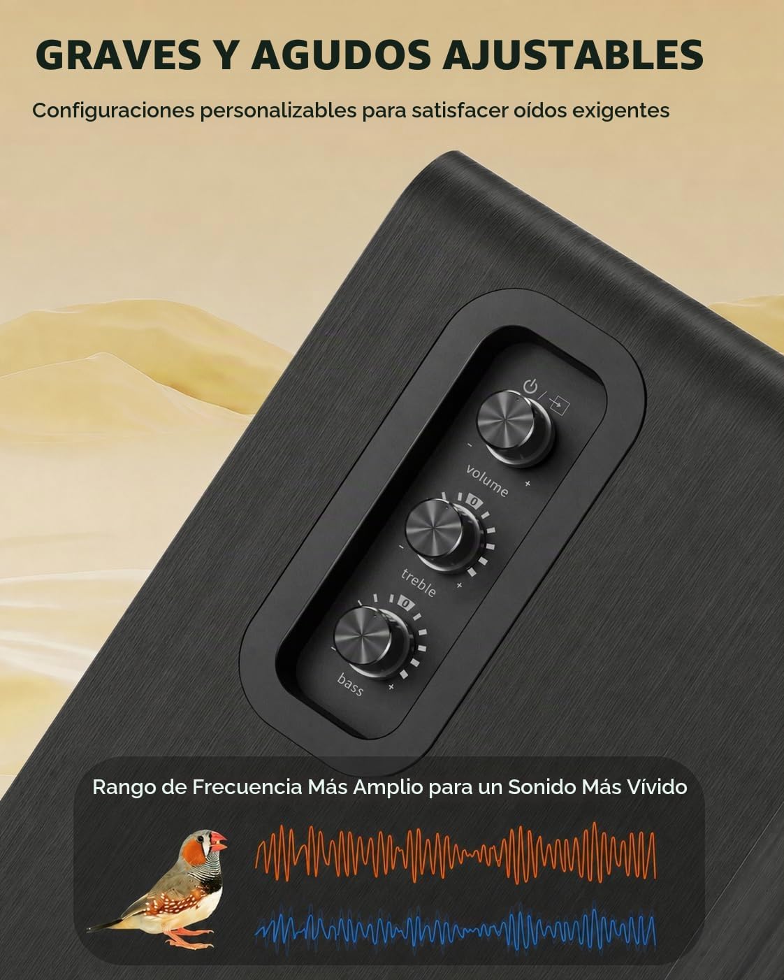 PARLANTES DE ESTANTERÍA MEVOSTO DS19 5 PULGADAS CON CABLE PARA PC Y TV - 3
