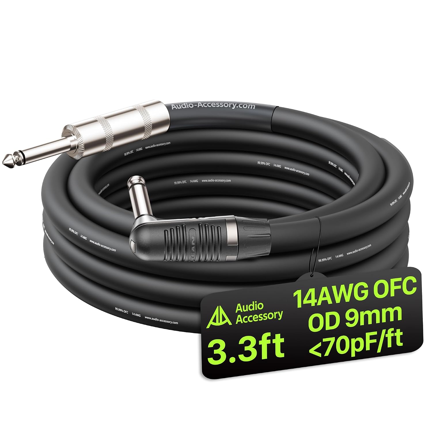 CABLE PARA PARLANTE AA AUDIO ACCESSORY 14 AWG 1/4 1 M SIN BLINDAJE 2 CONDUCTORES - 1