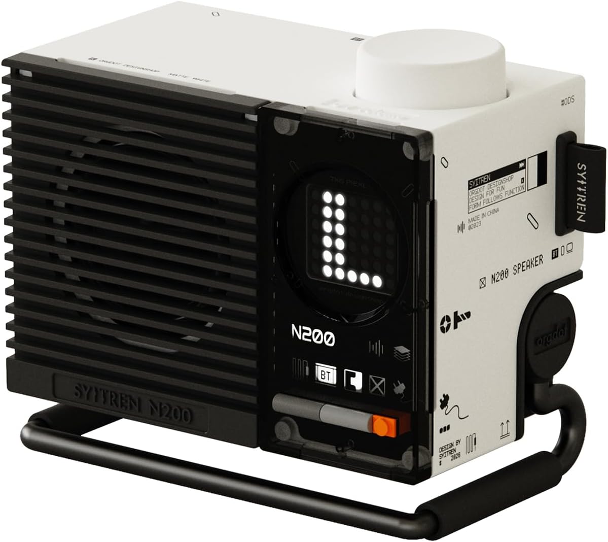 PARLANTE PORTÁTIL SYITREN N200 BLUETOOTH RETRO NEGRO - 1