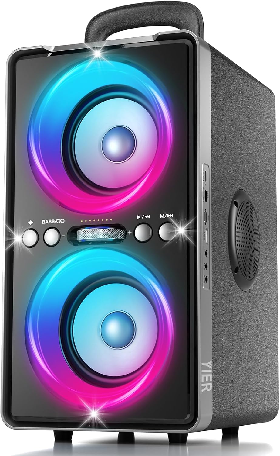 PARLANTE BLUETOOTH YIER 200W CON GRAVES PROFUNDOS - 1