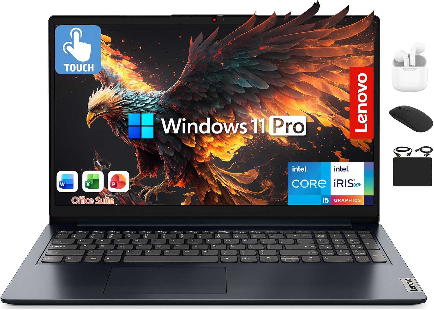 LAPTOP LENOVO IDEAPAD 2025 BUSINESS 15.6' FHD TOUCHSCREEN 24GB RAM 1.5TB (1TB SSD + 500GB EXT) INTEL CORE I5 10 NÚCLEOS WINDOWS - 1