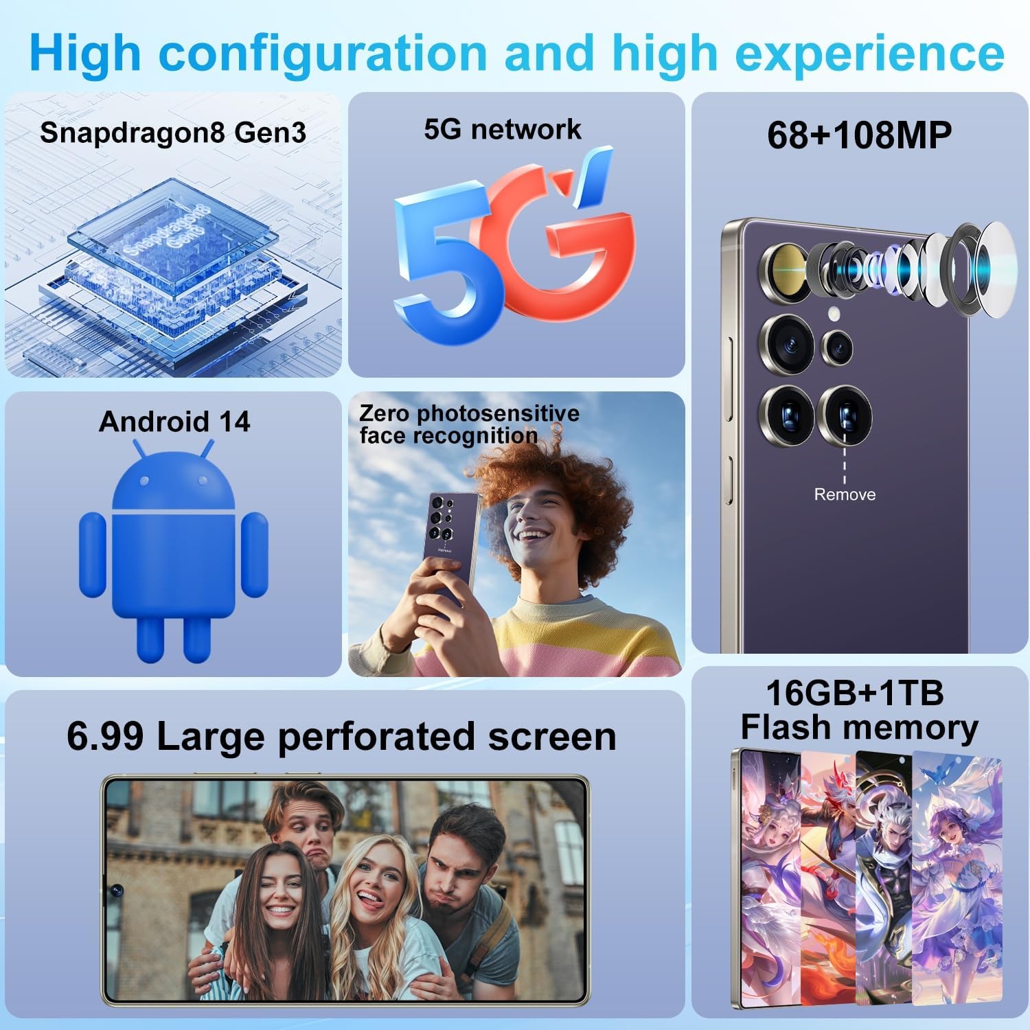 SMARTPHONE HUNESS I25 ULTRA 16GB+1TB DEEP PURPLE - 2