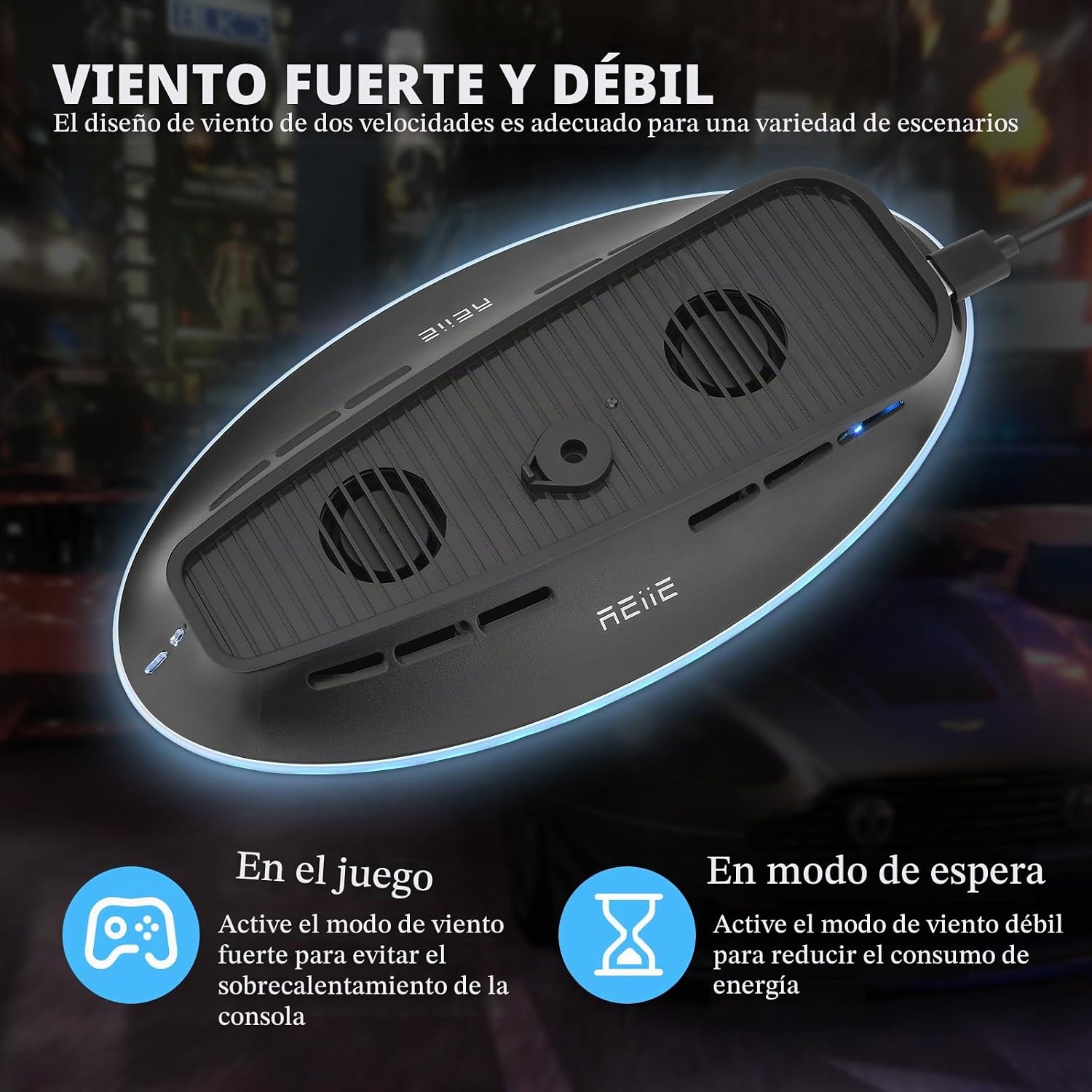 COOLING STAND CON DUAL FANS RGB PARA PS5 SLIM Y PS5 PRO - 4