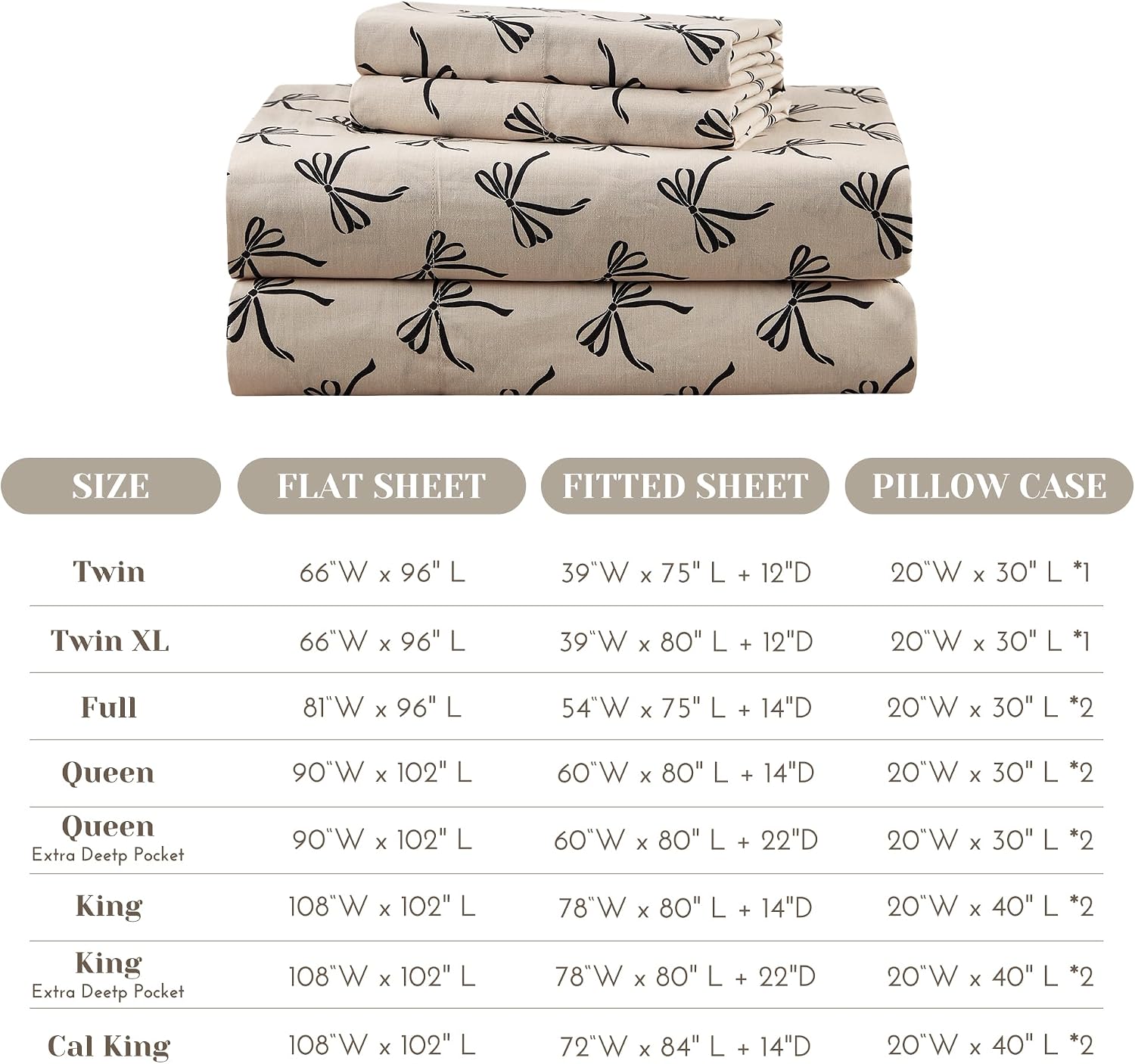 JUEGO DE SÁBANAS COMFORT SPACES PERCALE ALGODÓN 100% QUEEN 4 PIEZAS NEGRO LAZO/TAUPE - 4