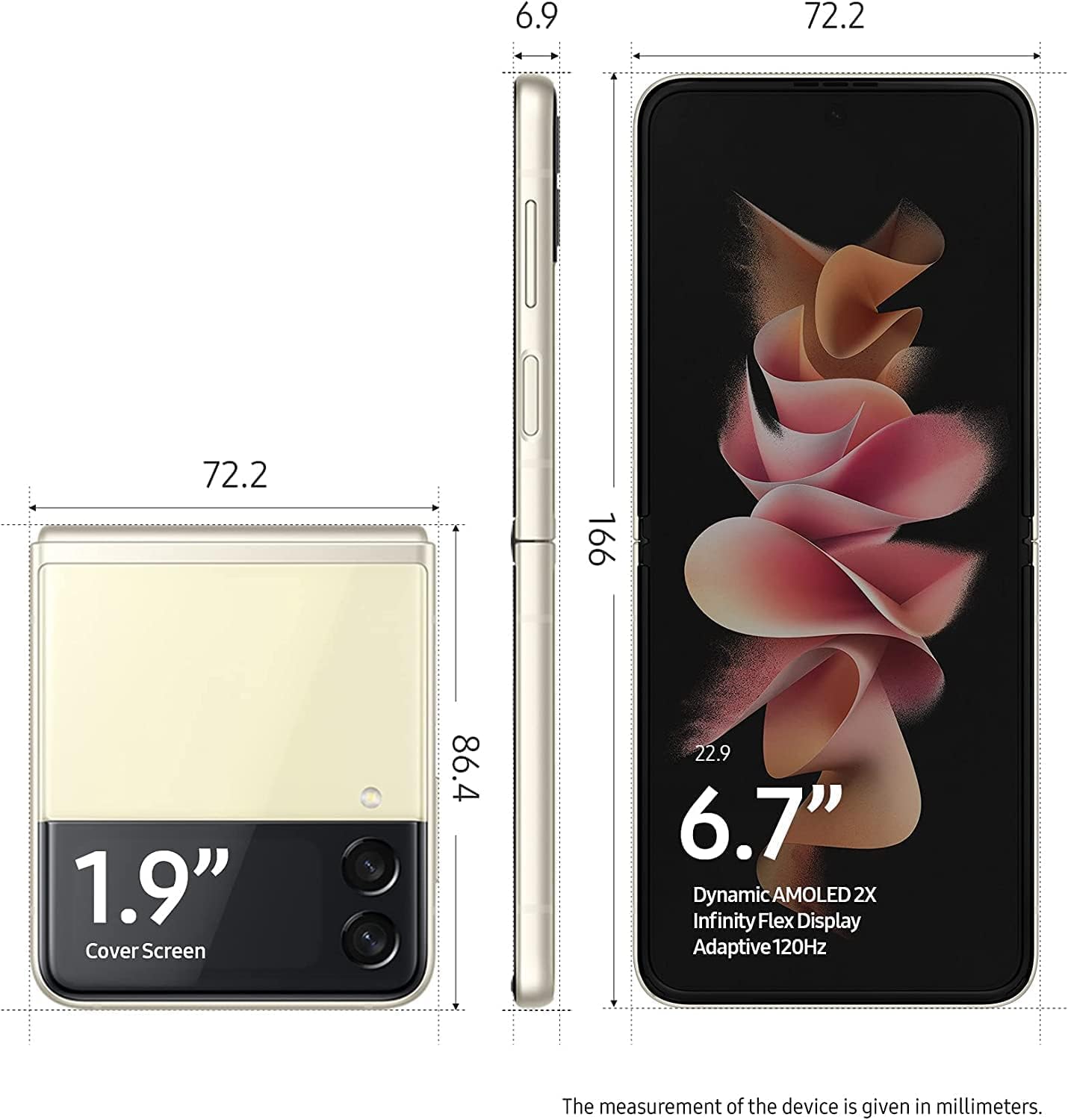 SMARTPHONE SAMSUNG GALAXY Z FLIP 3 5G 128GB CREMA (RENOVADO) - 2