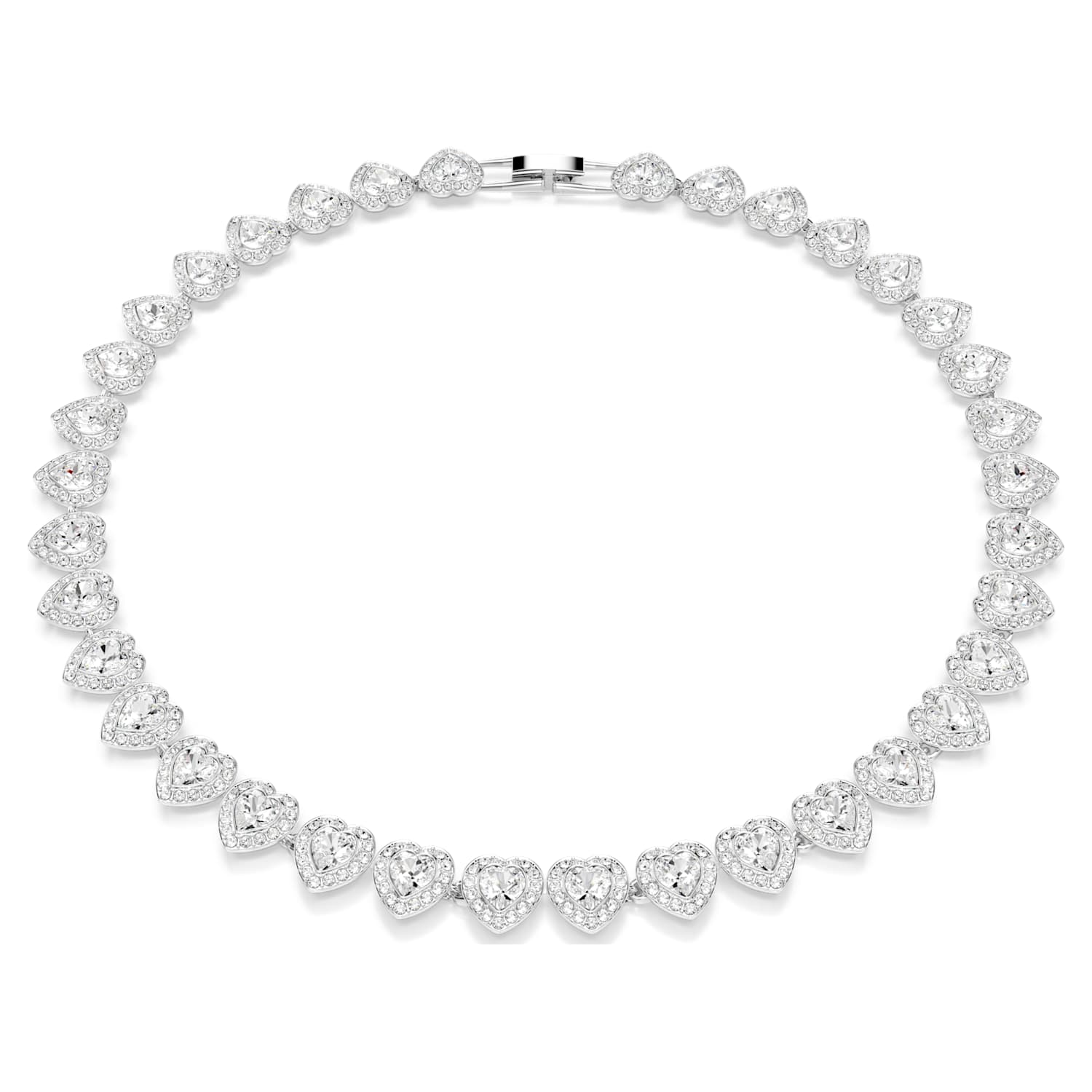COLLAR SWAROVSKI ARIANA GRANDE CORAZONES DE CRISTAL BANADO EN RODIO BLANCO PARA MUJER - 2