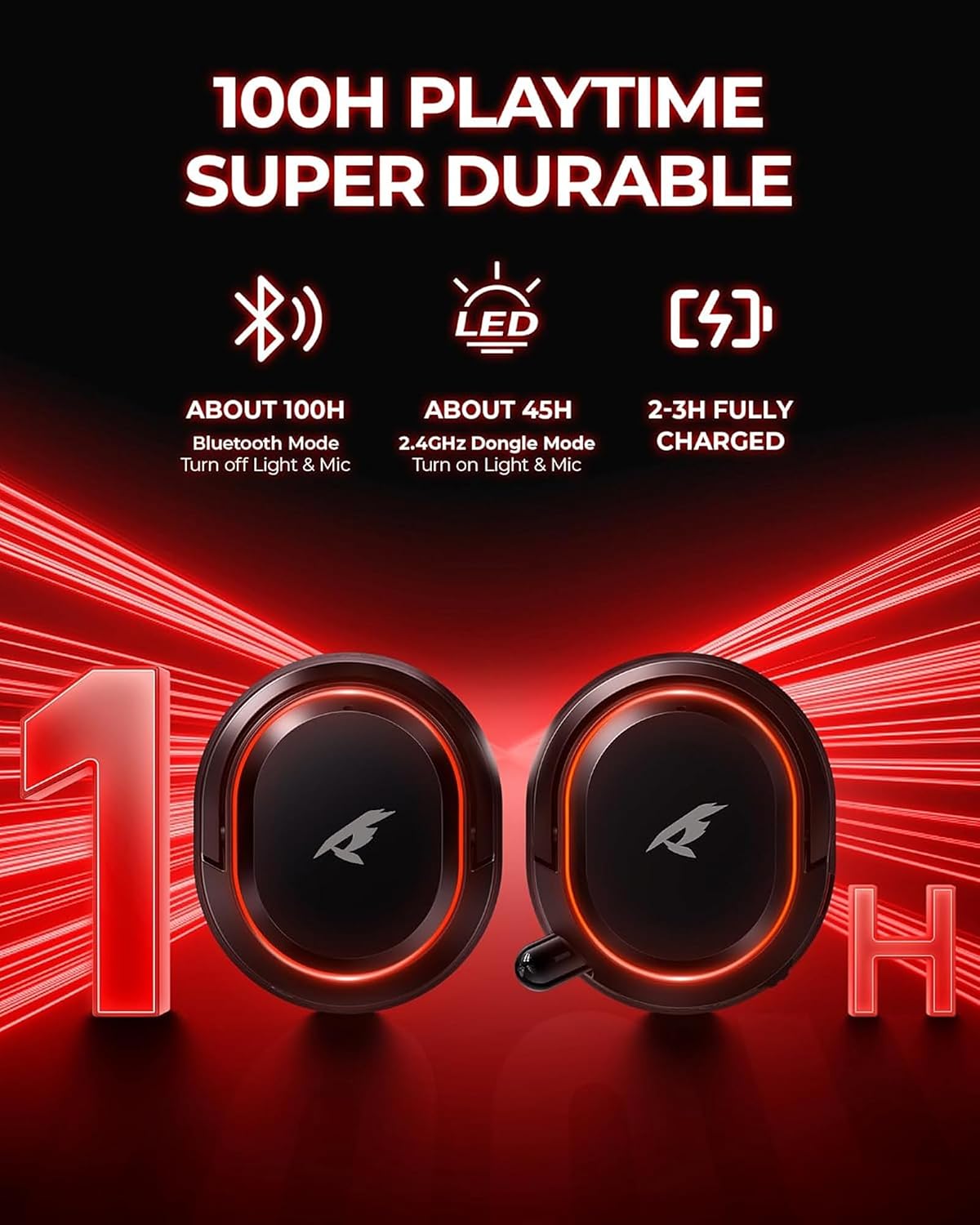 HEADSET INALÁMBRICO PARA GAMING VALORISE UG-08S 7.1 SURROUND SOUND - 3