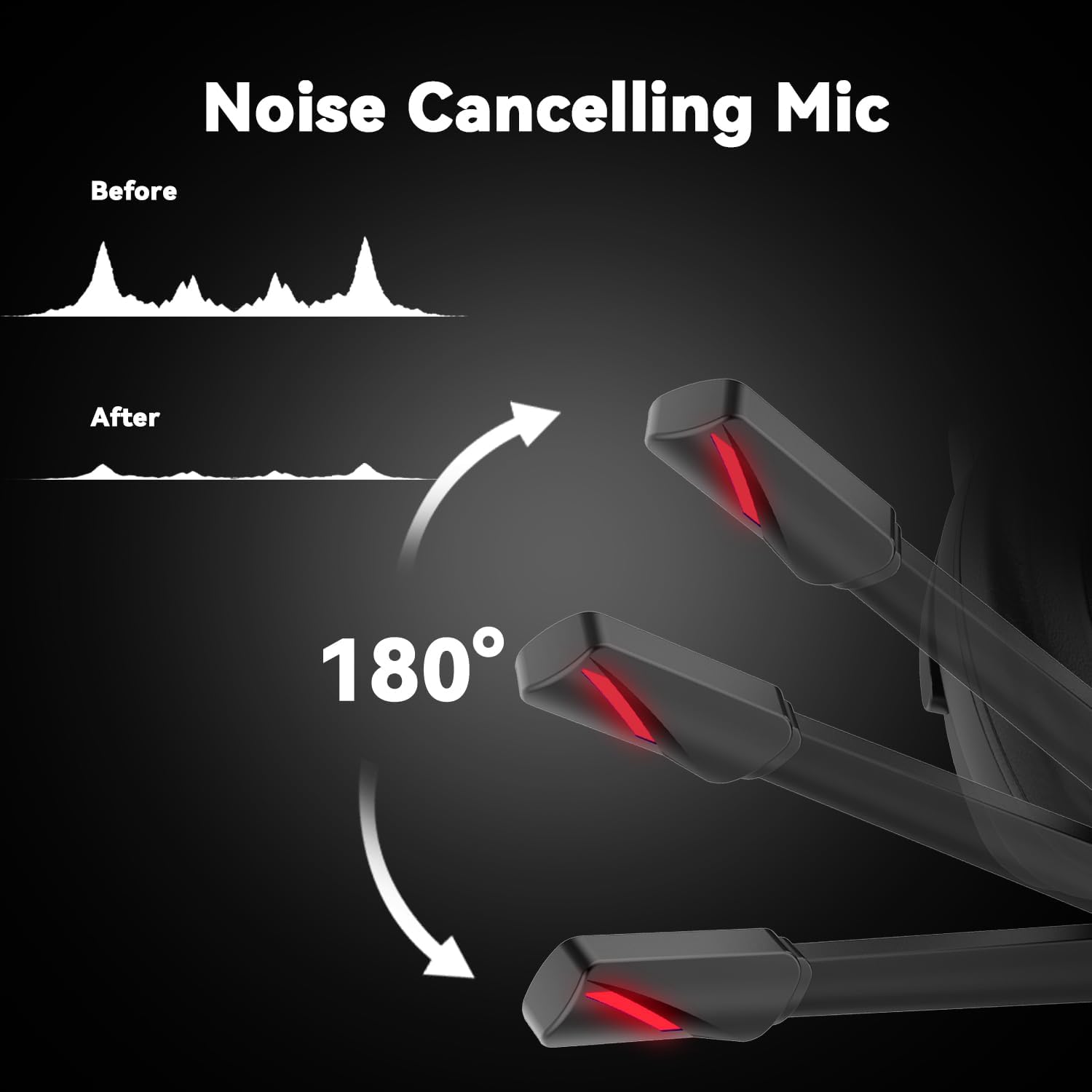 AUDÍFONOS GAMING JIMONYER CON MICRÓFONO, SONIDO 7.1 SURROUND, CANCELACIÓN DE RUIDO, RGB, OVER EAR, NEGRO - 4
