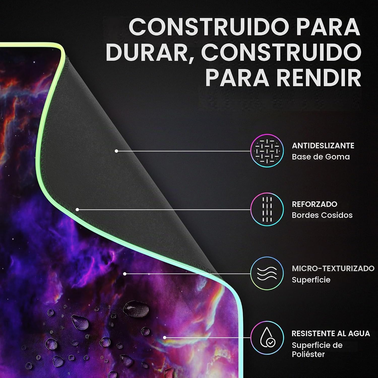 MOUSE PAD GERLOS RGB GAMING 80 X 30 CM - 4