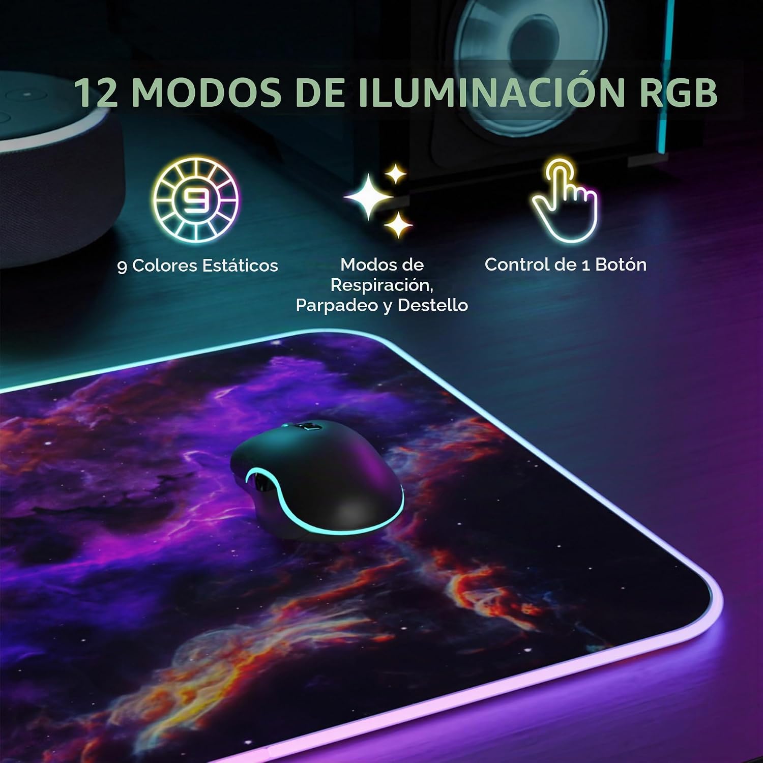 MOUSE PAD GERLOS RGB GAMING 80 X 30 CM - 5