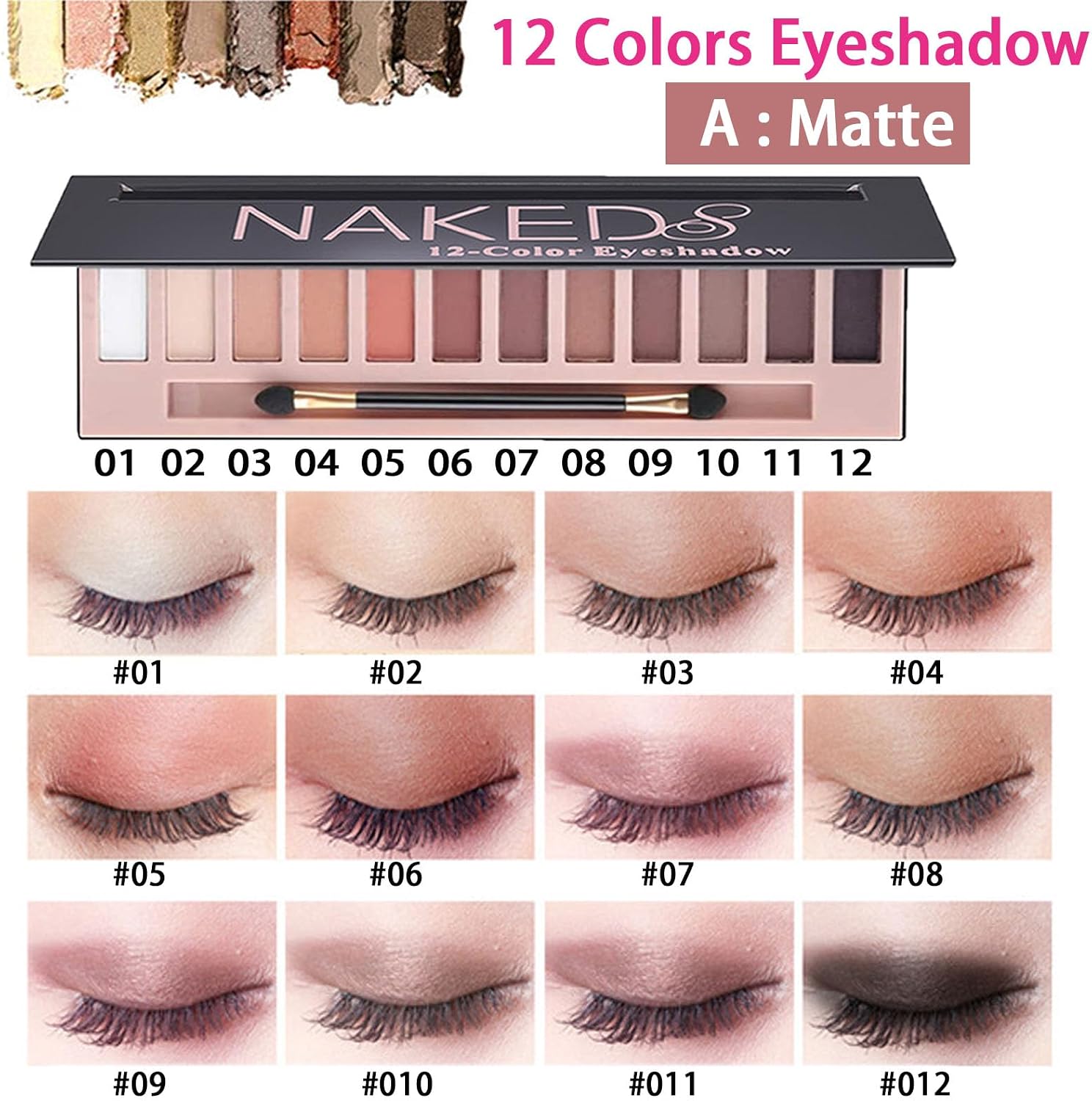 SET DE MAQUILLAJE GEYOMI ALL IN ONE KIT 12 COLORES SOMBRA, BASE, PRIMER, LABIALES, DELINEADOR, MÁSCARA, CONTORNO, CEJAS, BROCHA Y - 2