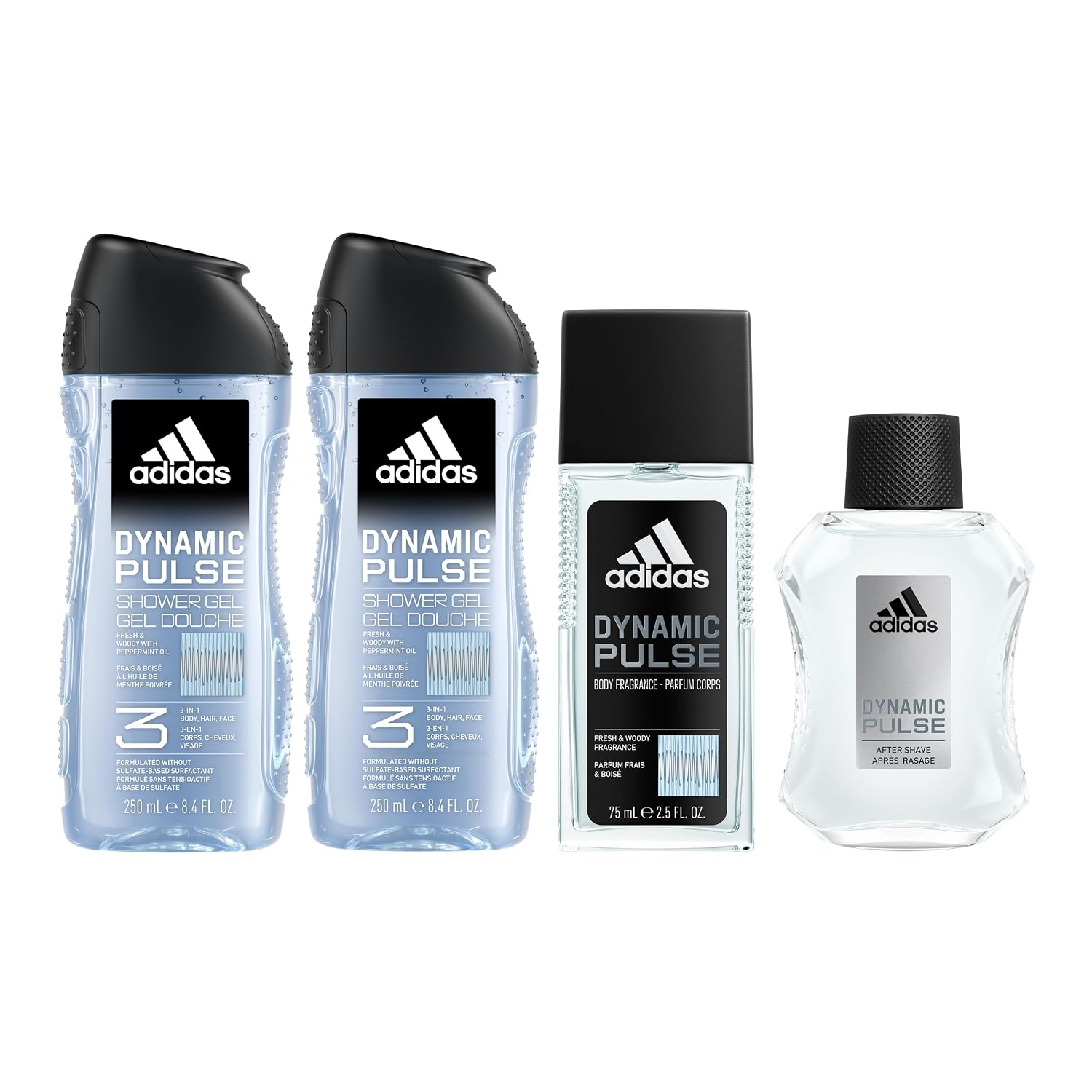 SET DE FRAGANCIAS ADIDAS DYNAMIC PULSE AFTERSHAVE 50 ML EDT + GEL DE DUCHA 400 ML + SPRAY DESODORANTE - 2