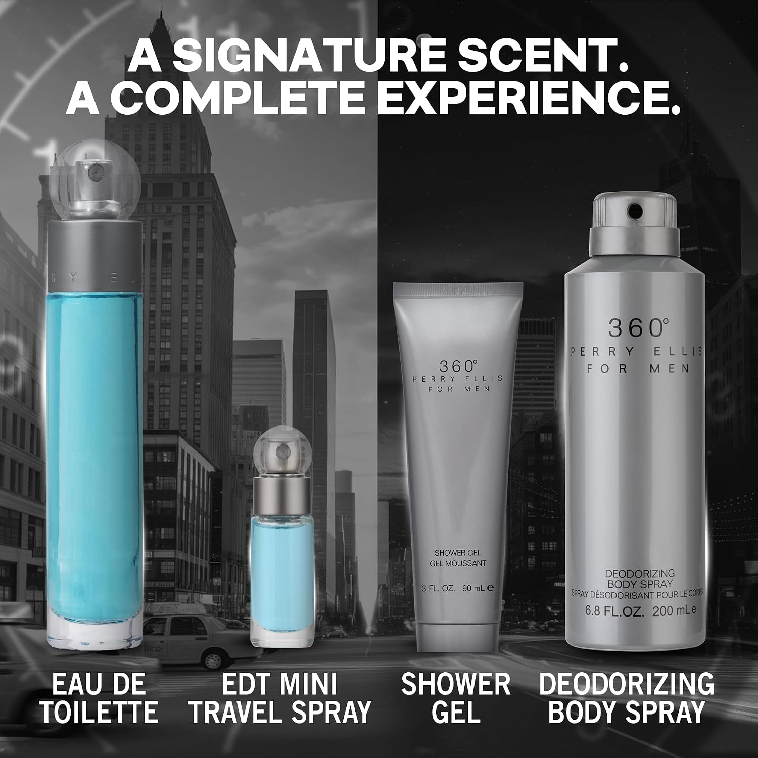 SET DE FRAGANCIAS PERRY ELLIS 360° FOR MEN 4 PIEZAS AROMA ACUÁTICO - 3