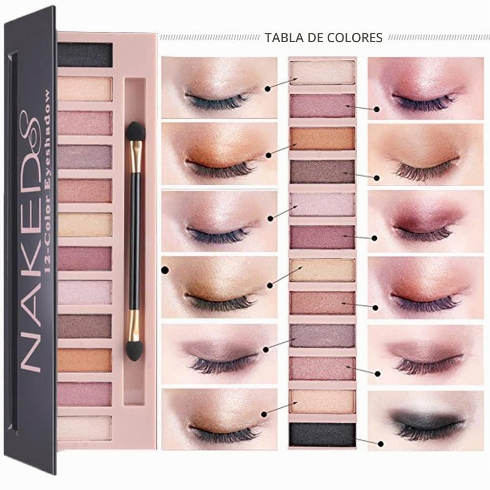 SET DE MAQUILLAJE BAISEN DIARY ALL IN ONE CON PALETA DE 12 SOMBRAS, BASE BEIGE, LABIALES LÍQUIDOS, PRIMER, JABÓN PARA CEJAS - 2