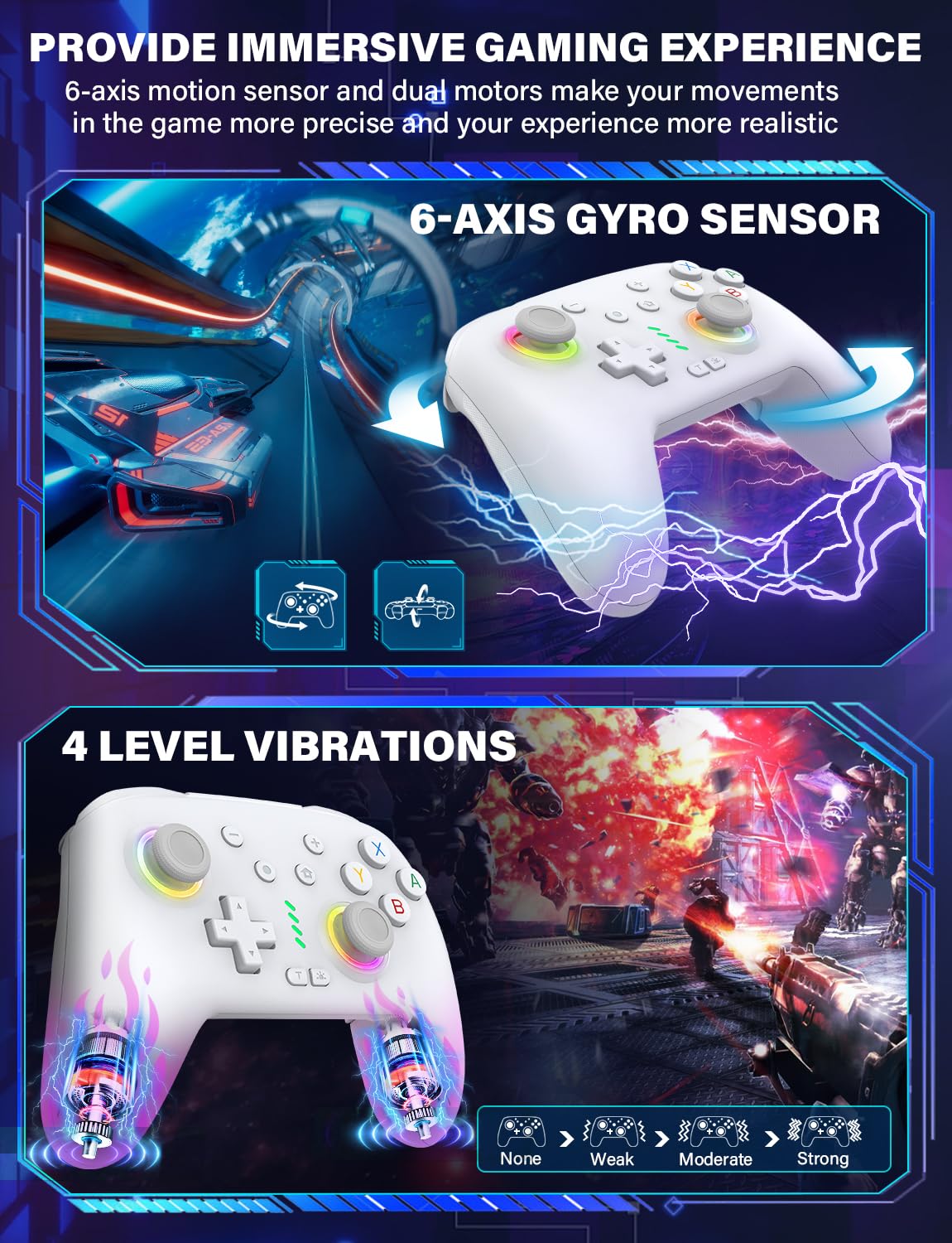 MANDO INALÁMBRICO ZRZLMVP PARA NINTENDO SWITCH/OLED/LITE/SWITCH 2 - 5