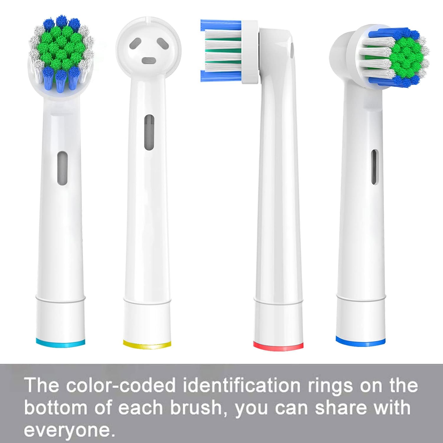 CABEZAS DE REPUESTO PARA CEPILLO ELÉCTRICO GENKENT COMPATIBLE CON ORAL-B BRAUN PACK 4 - 5