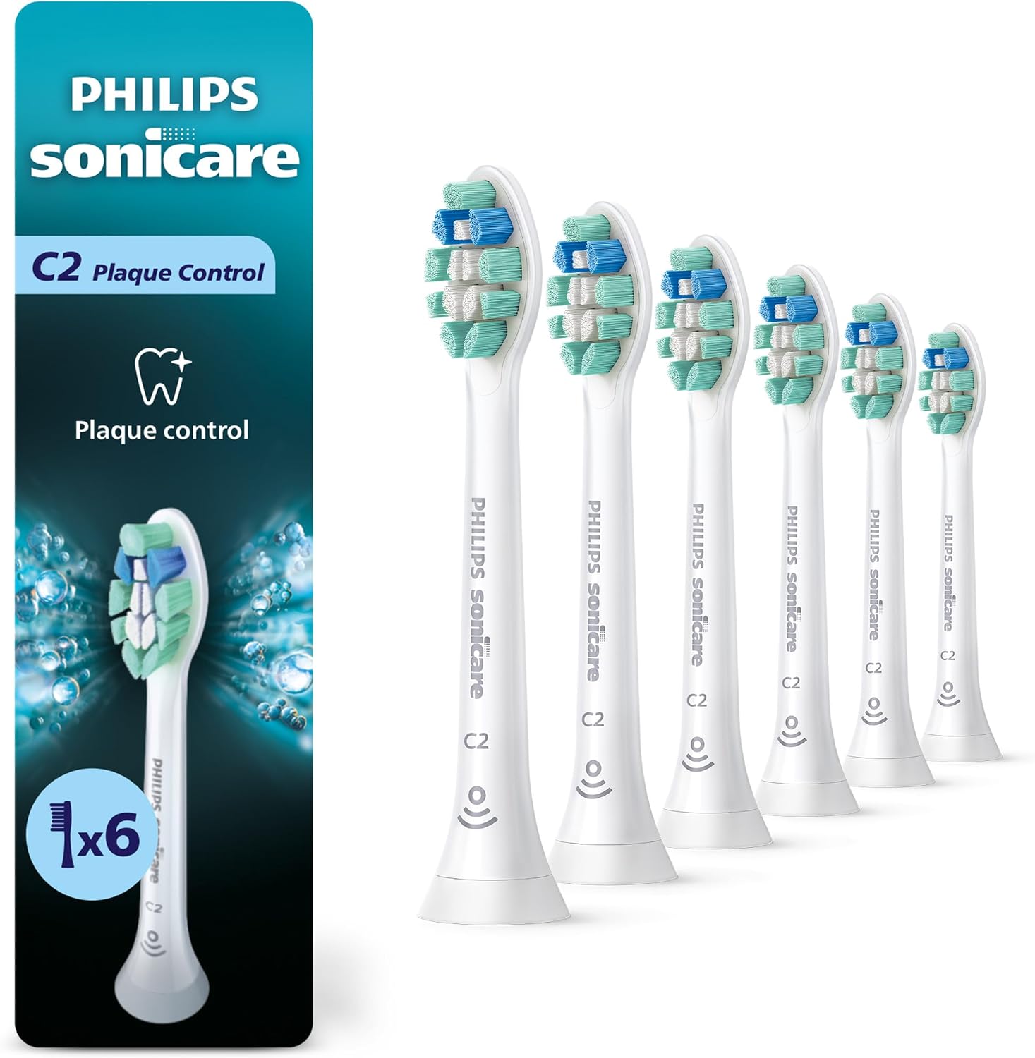 CABEZAL DE CEPILLO PHILIPS SONICARE C2 PLAQUE CONTROL 18 MESES BLANCO - 1