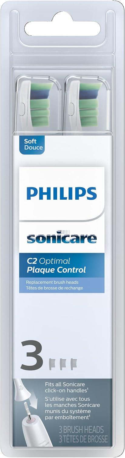CABEZAS DE CEPILLO PHILIPS SONICARE C2 PLAQUE CONTROL 3 UNIDADES BLANCO - 4