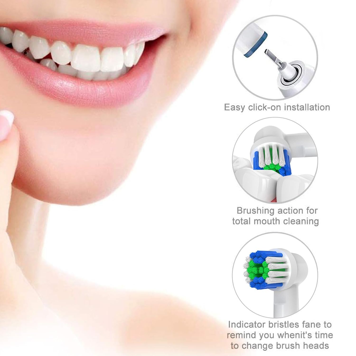 CABEZAS DE REPUESTO PARA CEPILLO ELÉCTRICO ORAL B BRAUN GENKENT 12 UNIDADES - 4