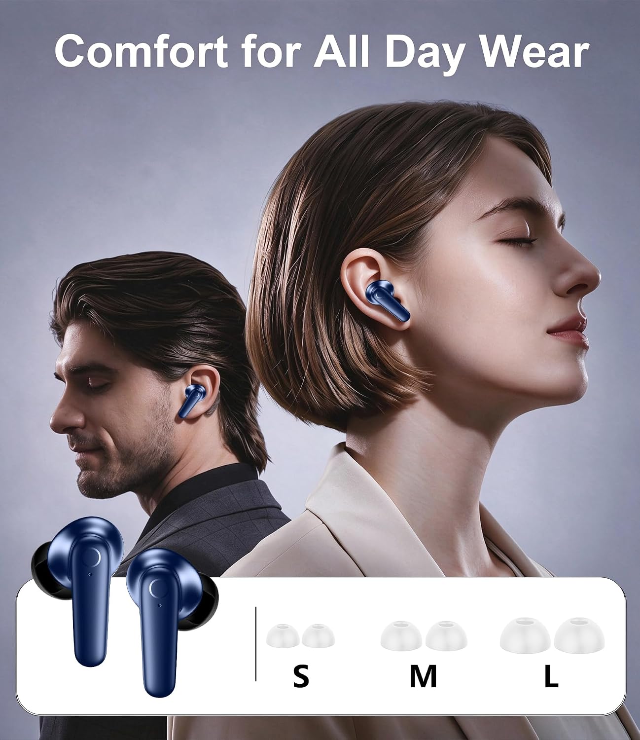 AUDÍFONOS INALÁMBRICOS MOZOTER N9I BLUETOOTH 5.4 TRUE WIRELESS AZUL - 4